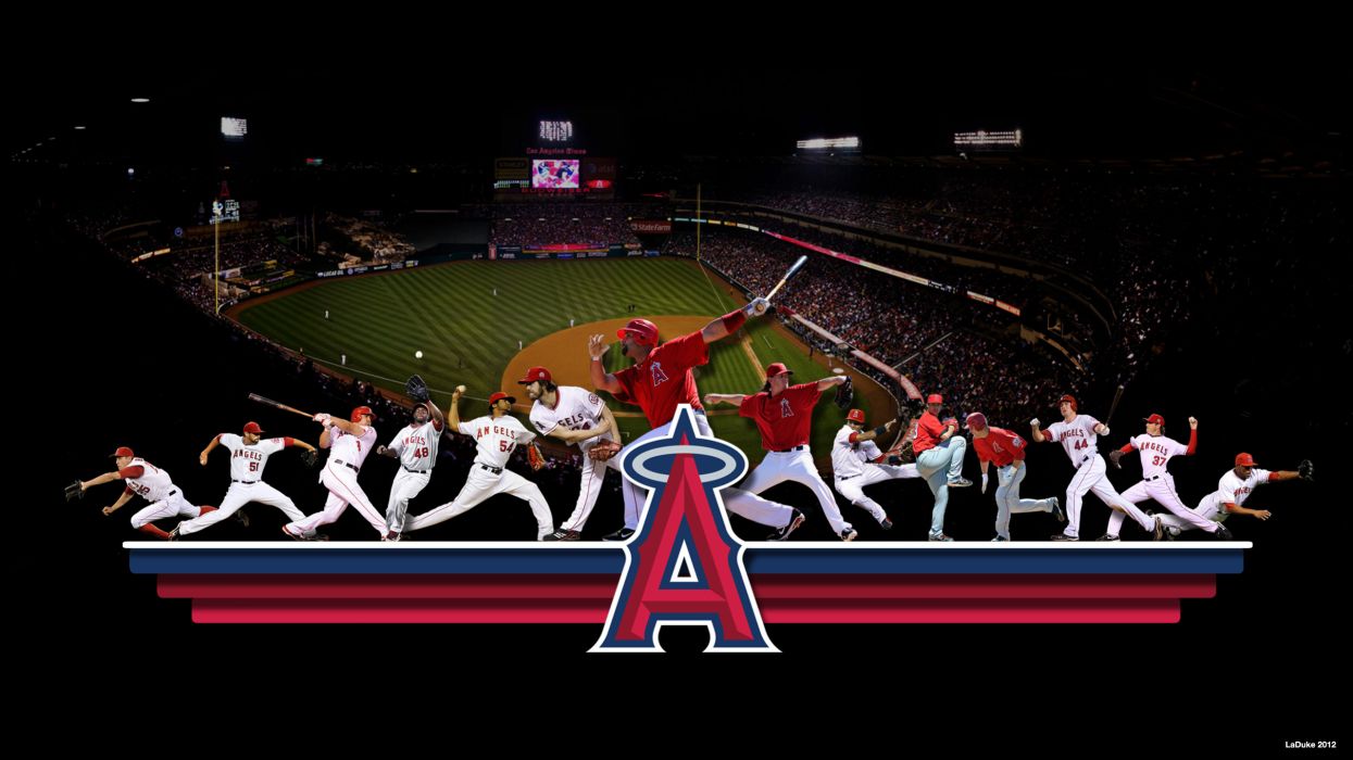 Logo Anaheim Angels stadio baseball, 1245x700 HD, Desktop