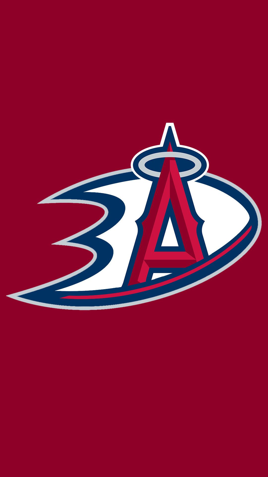 Logo Anaheim Ducks rosso, 1080x1920 Verticale, Mobile