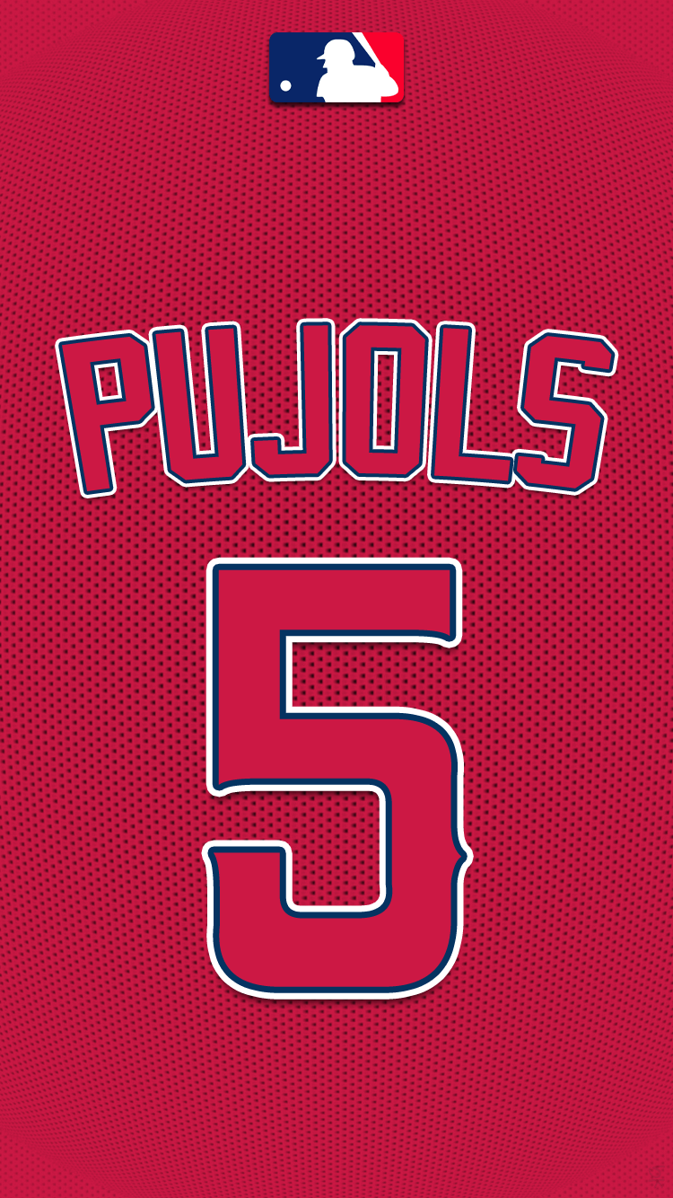 Maglia baseball Pujols numero 5, 750x1334 Verticale, iPhone