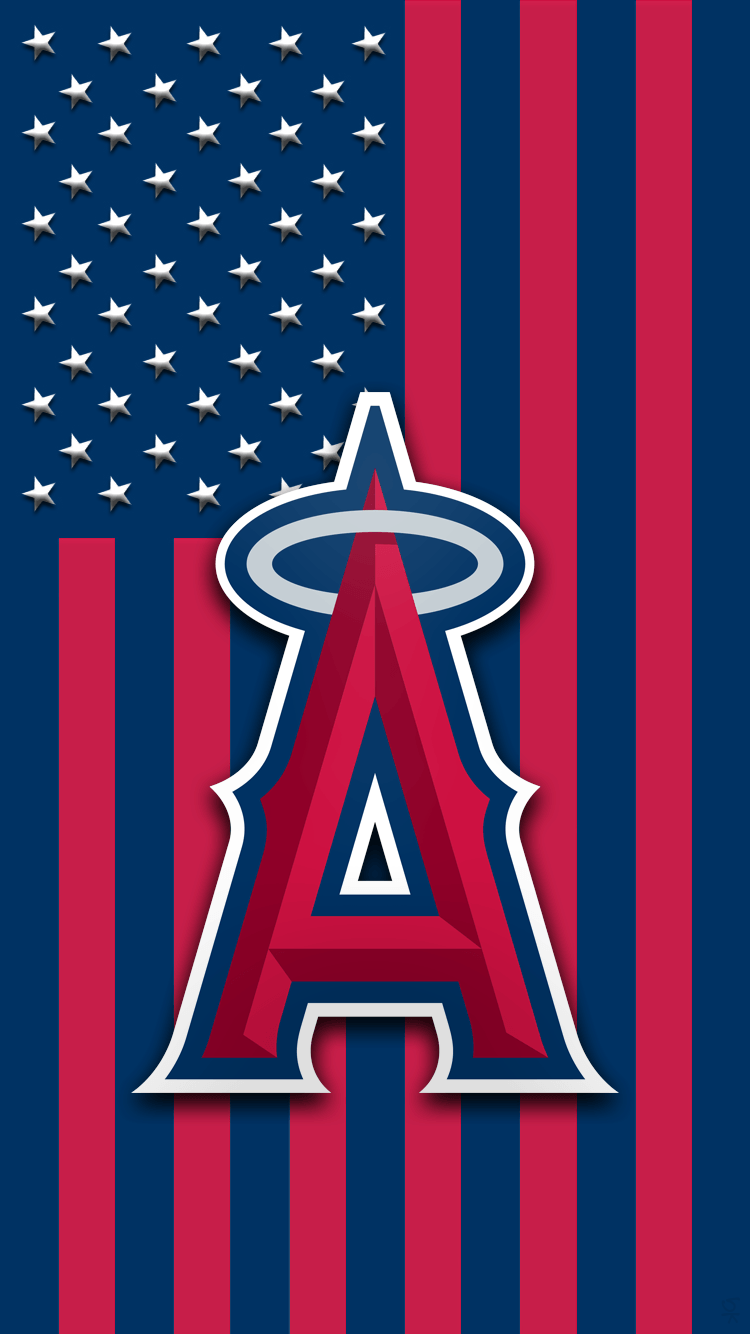 Logo Angels bandiera americana, 750x1334 Verticale, Mobile