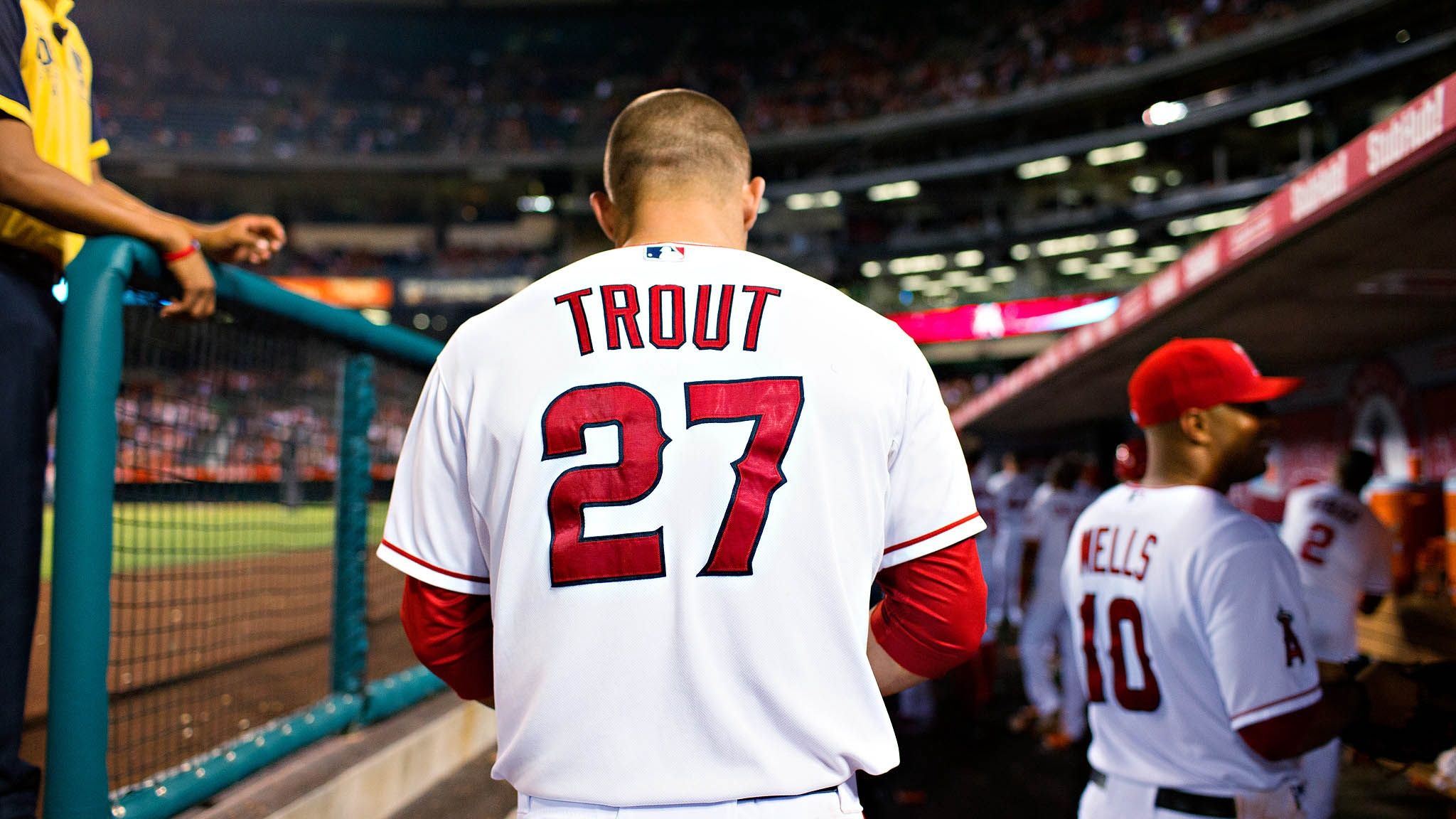 Mike Trout Angels baseball, 2048x1152 Hi-Res, Desktop