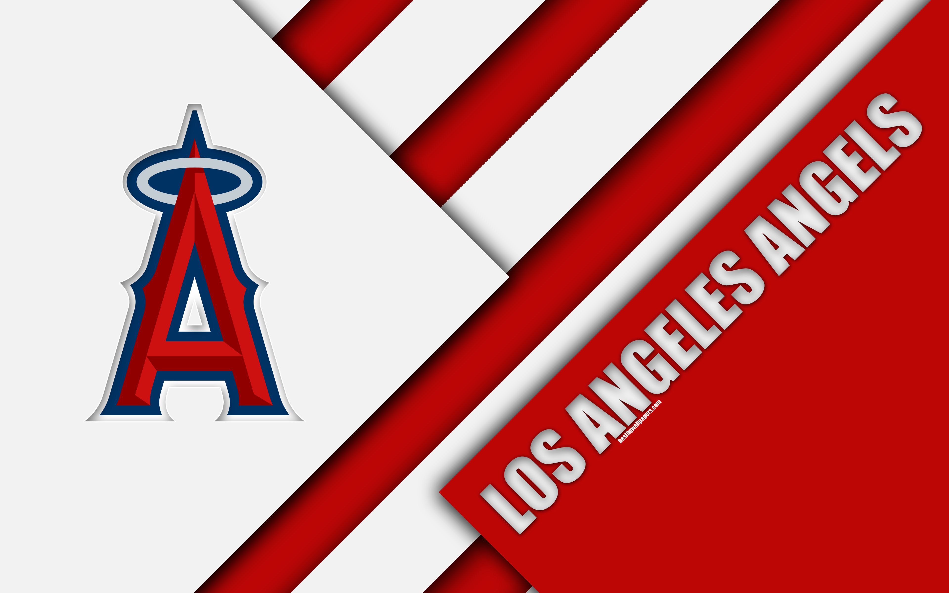 Logo Los Angeles Angels, Hollywood, 3840x2400 UHD, PC 4K