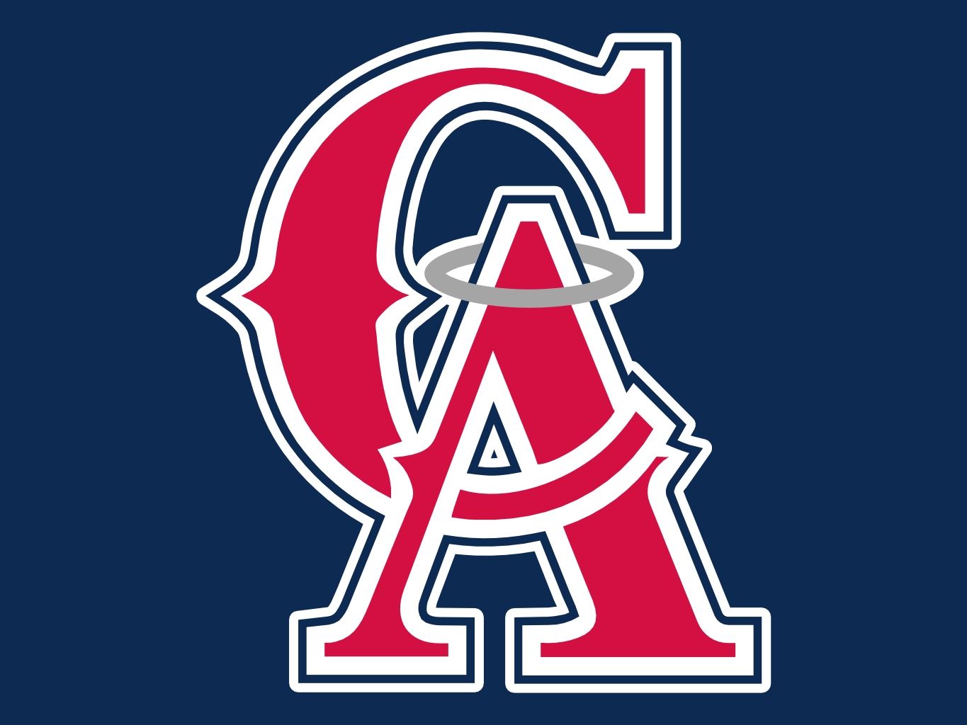 Logo California Angels baseball, 1365x1024 720p, PC