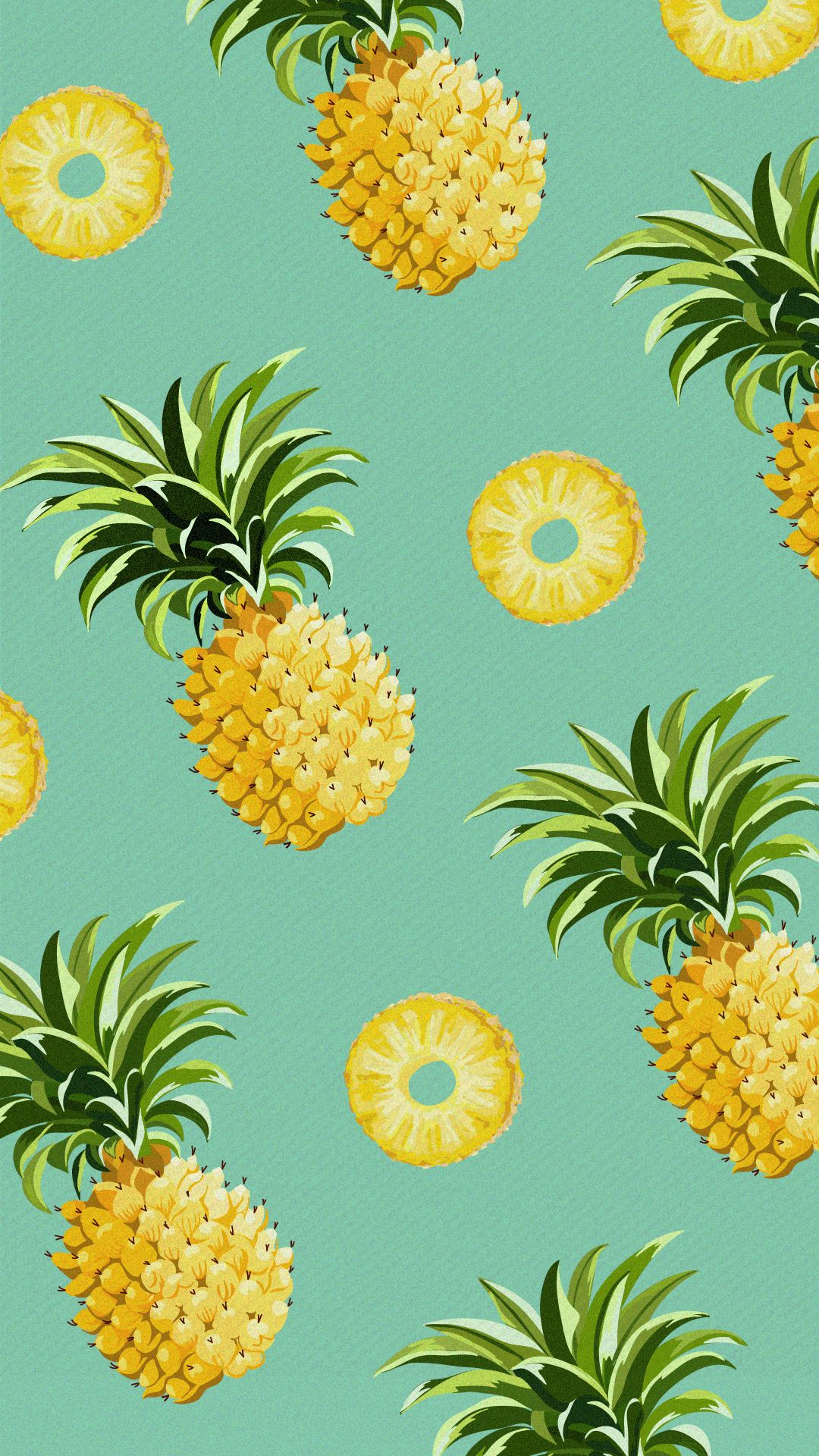 Ananas su sfondo verde acqua, 1080x1920 Full HD Verticale, iPhone Pro
