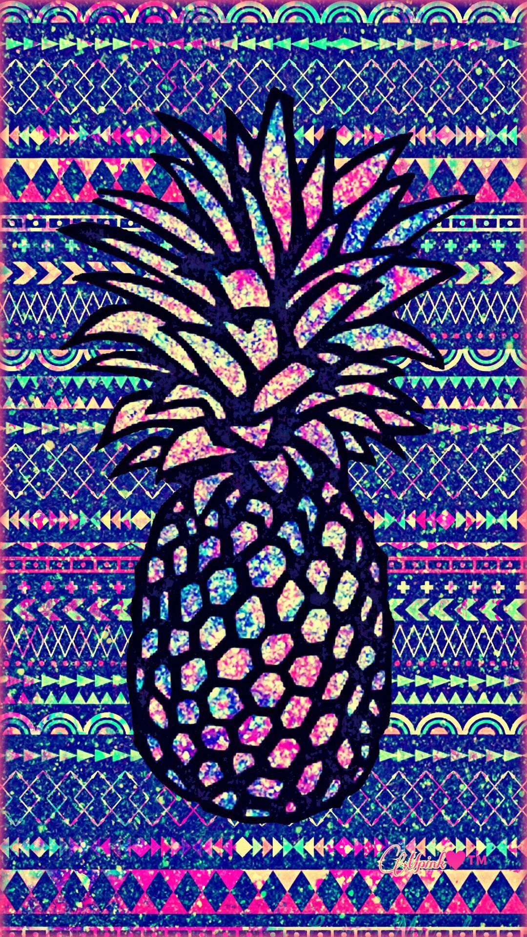 Ananas pattern aztec colorato, 1080x1920 Full HD Verticale, iPhone Pro