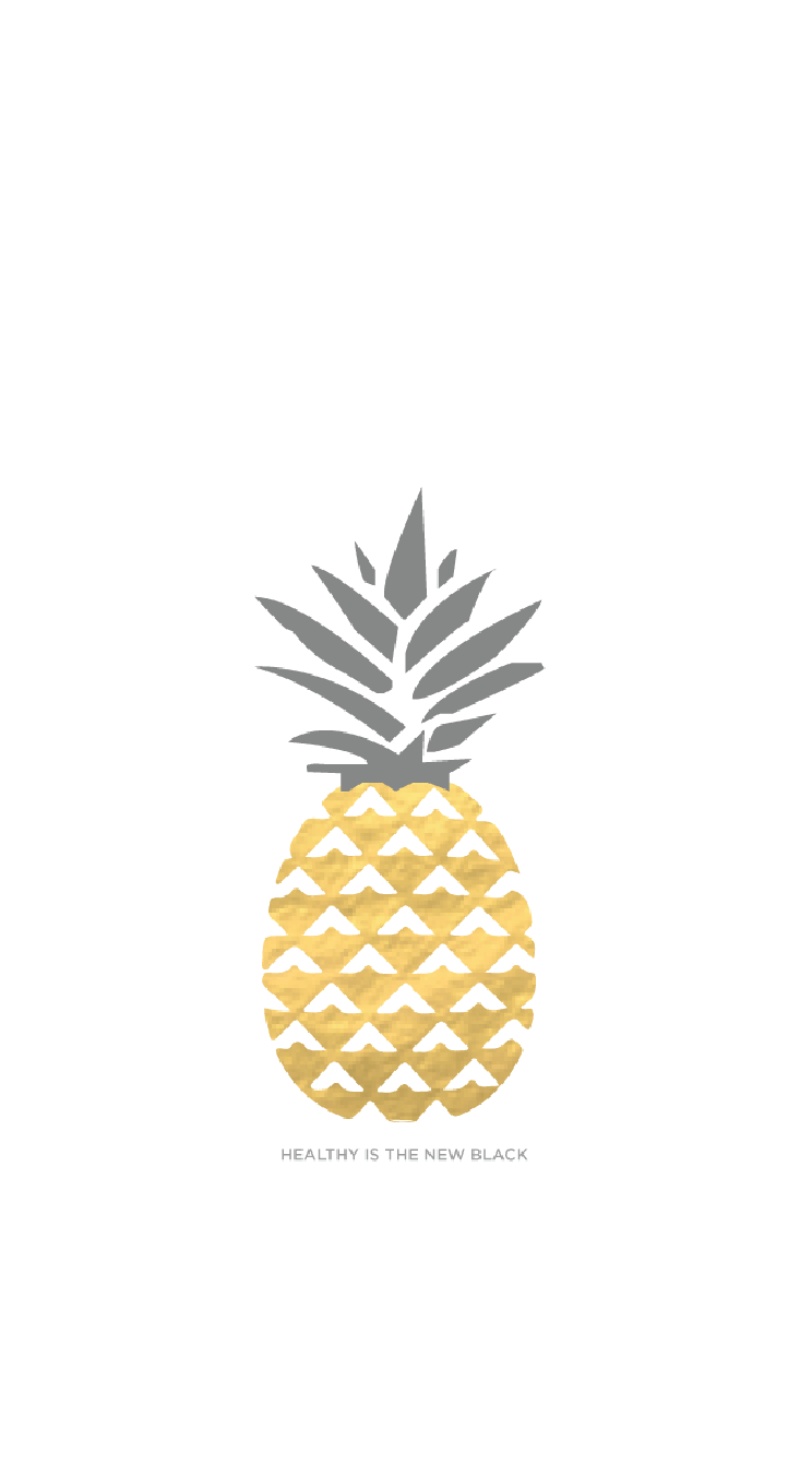 Ananas dorato minimalista, 744x1341 Verticale, iPhone
