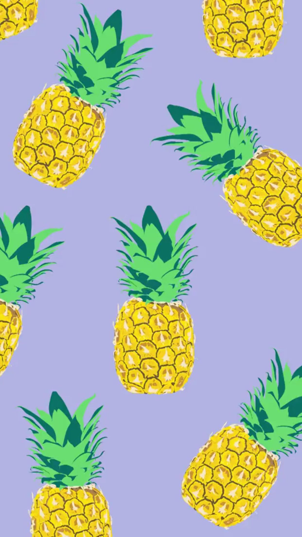 Ananas gialli sfondo lilla, 1242x2208 Verticale, iPhone Air