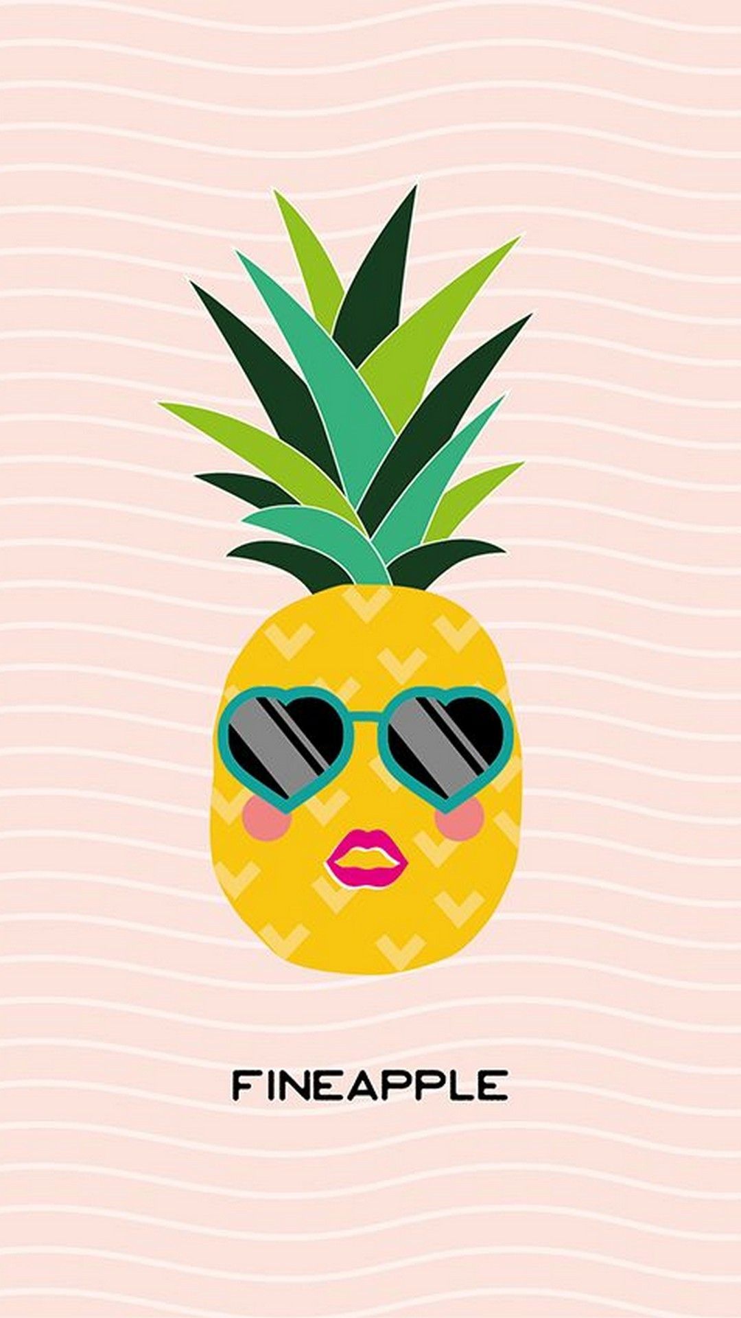 Ananas cartone con occhiali, 1080x1920 Verticale, Mobile