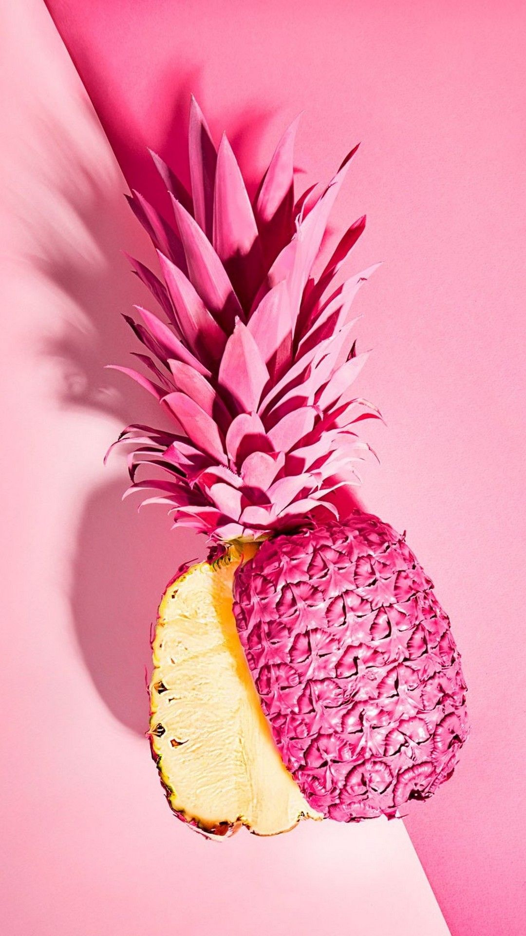 Ananas rosa su sfondo rosa, 1080x1920 Verticale, Telefono