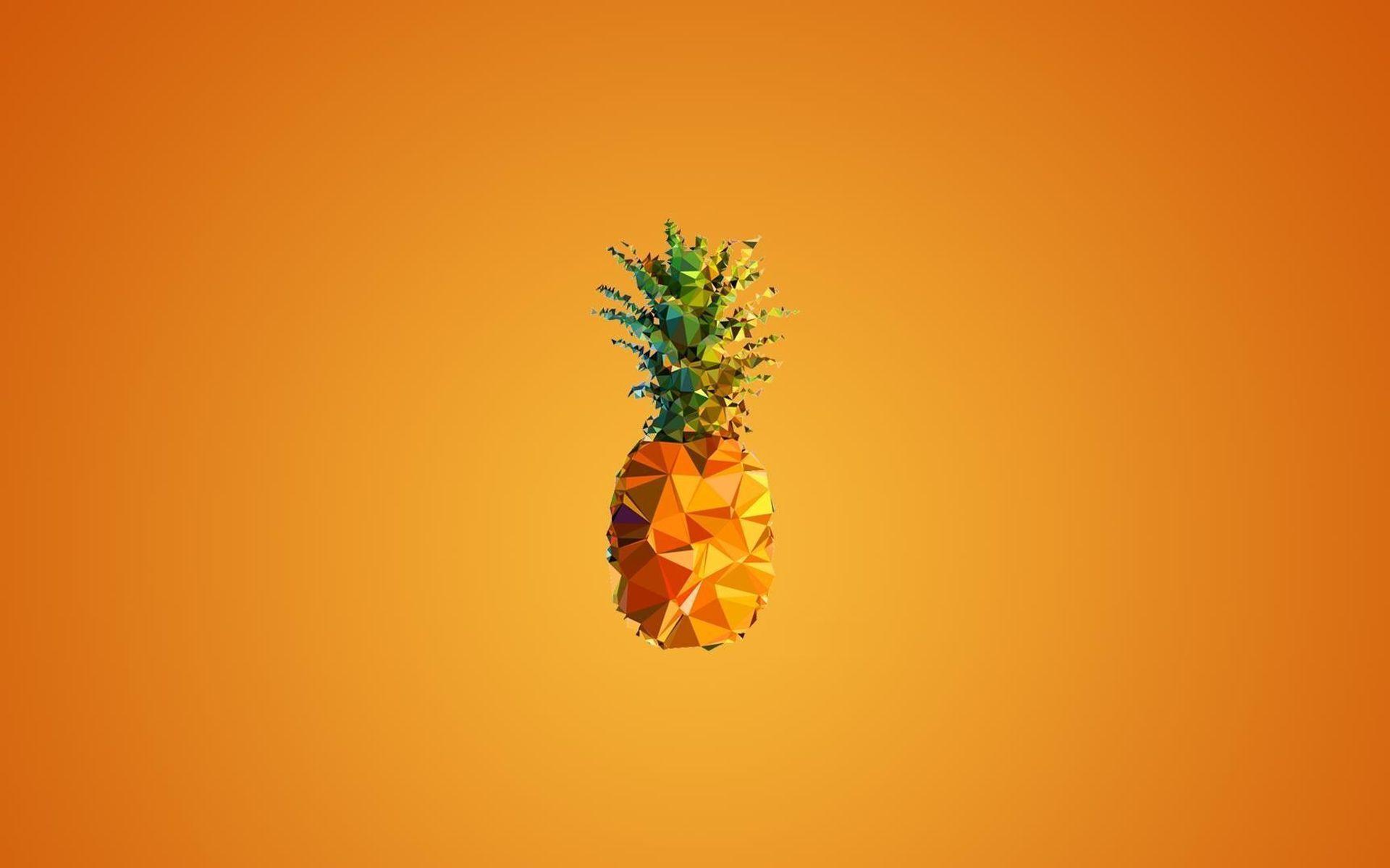 Ananas low poly arancione, 1920x1200 WUXGA, iMac