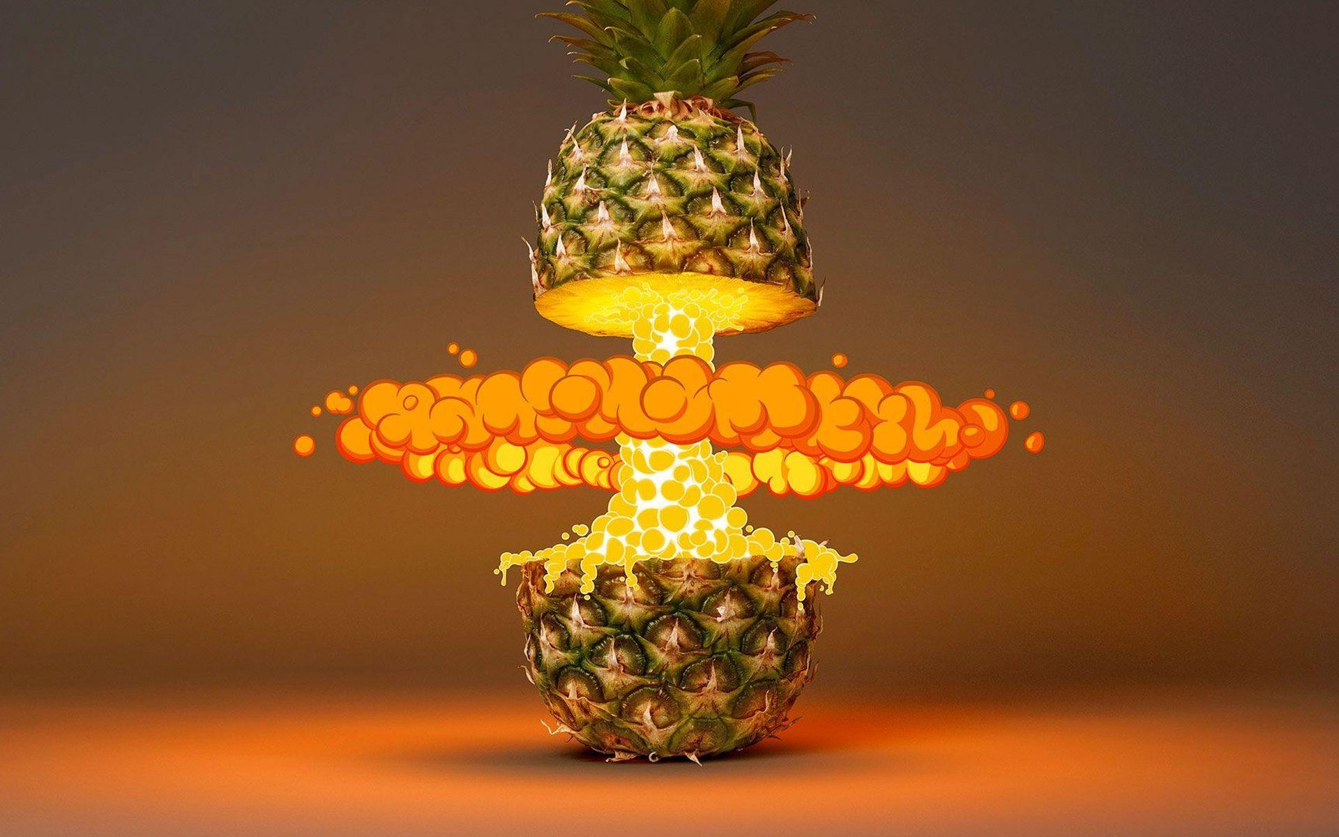Ananas diviso con luce arancione, 1920x1200 Full HD+, Laptop
