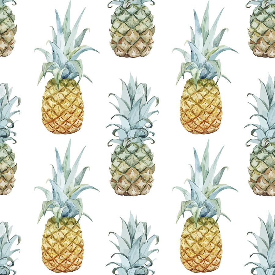 Ananas ad acquerello su bianco, 900x900 HD, Desktop
