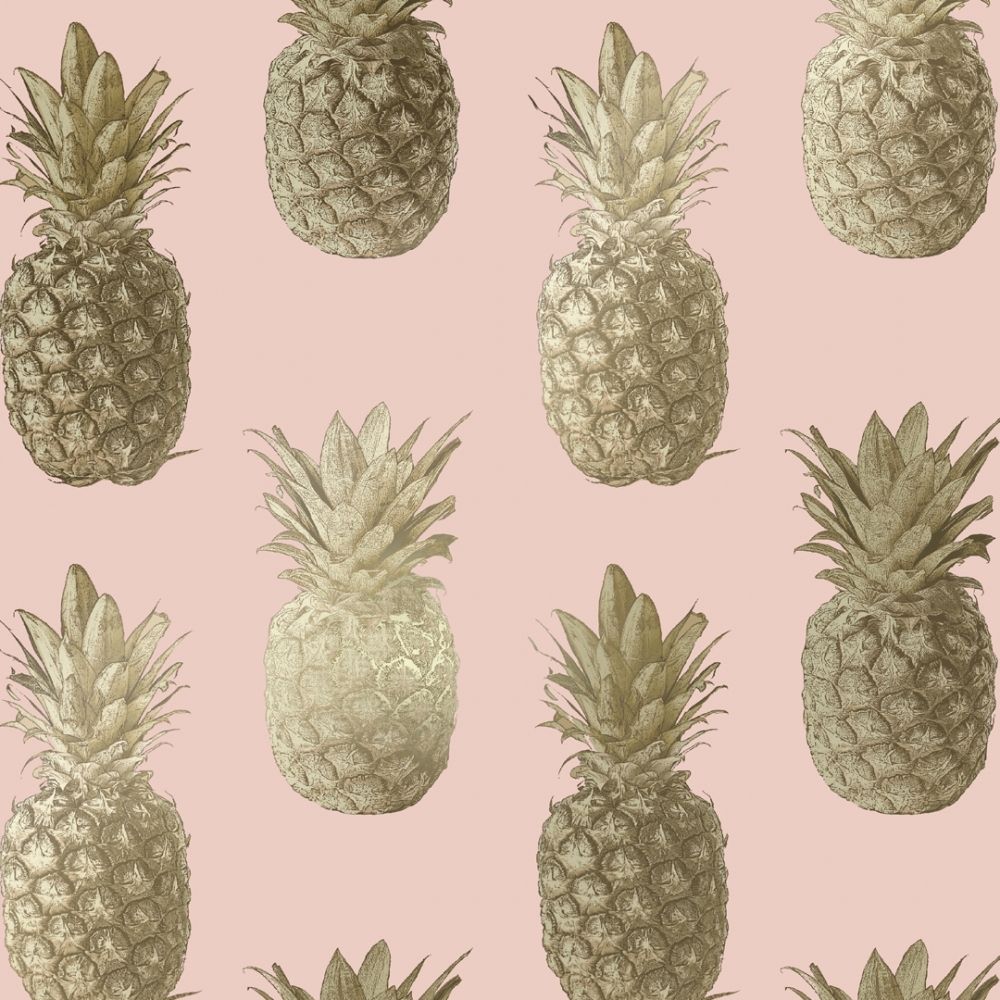 Ananas dorati su sfondo rosa, 1000x1000 HD, Desktop