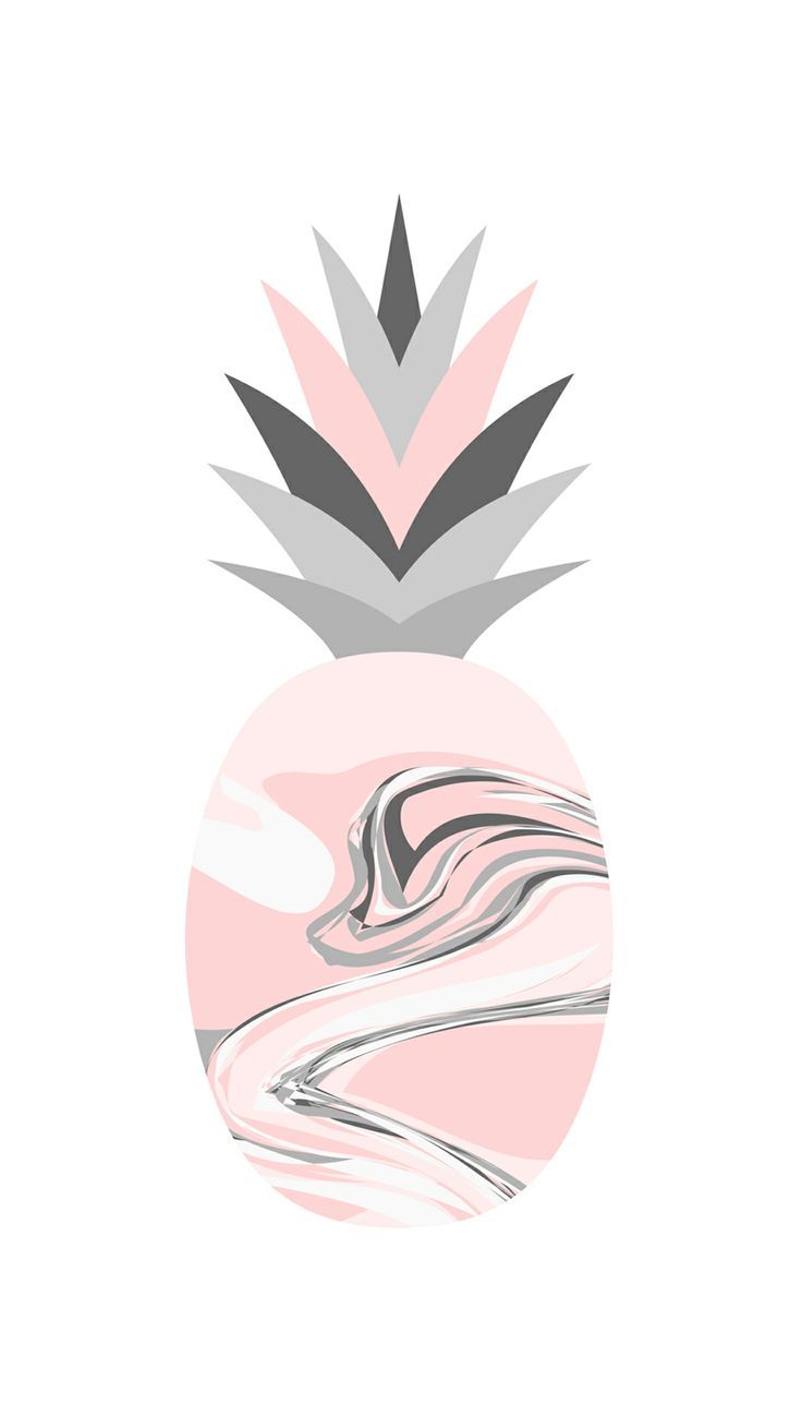 Ananas stilizzato rosa e grigio, 736x1308 Full HD Verticale, iPhone