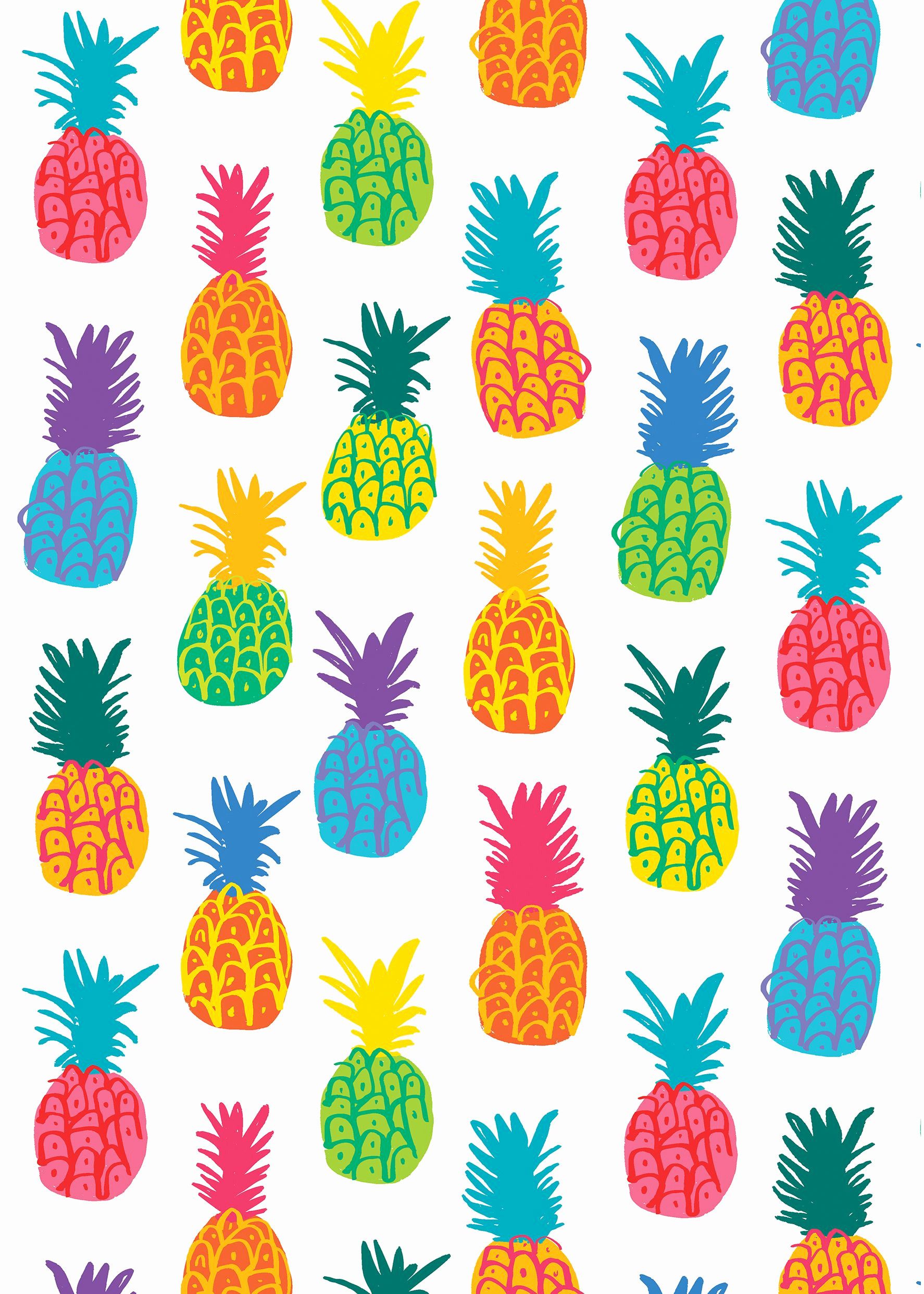Ananas colorati pattern illustrato, 1774x2484 Full HD Verticale, iPhone