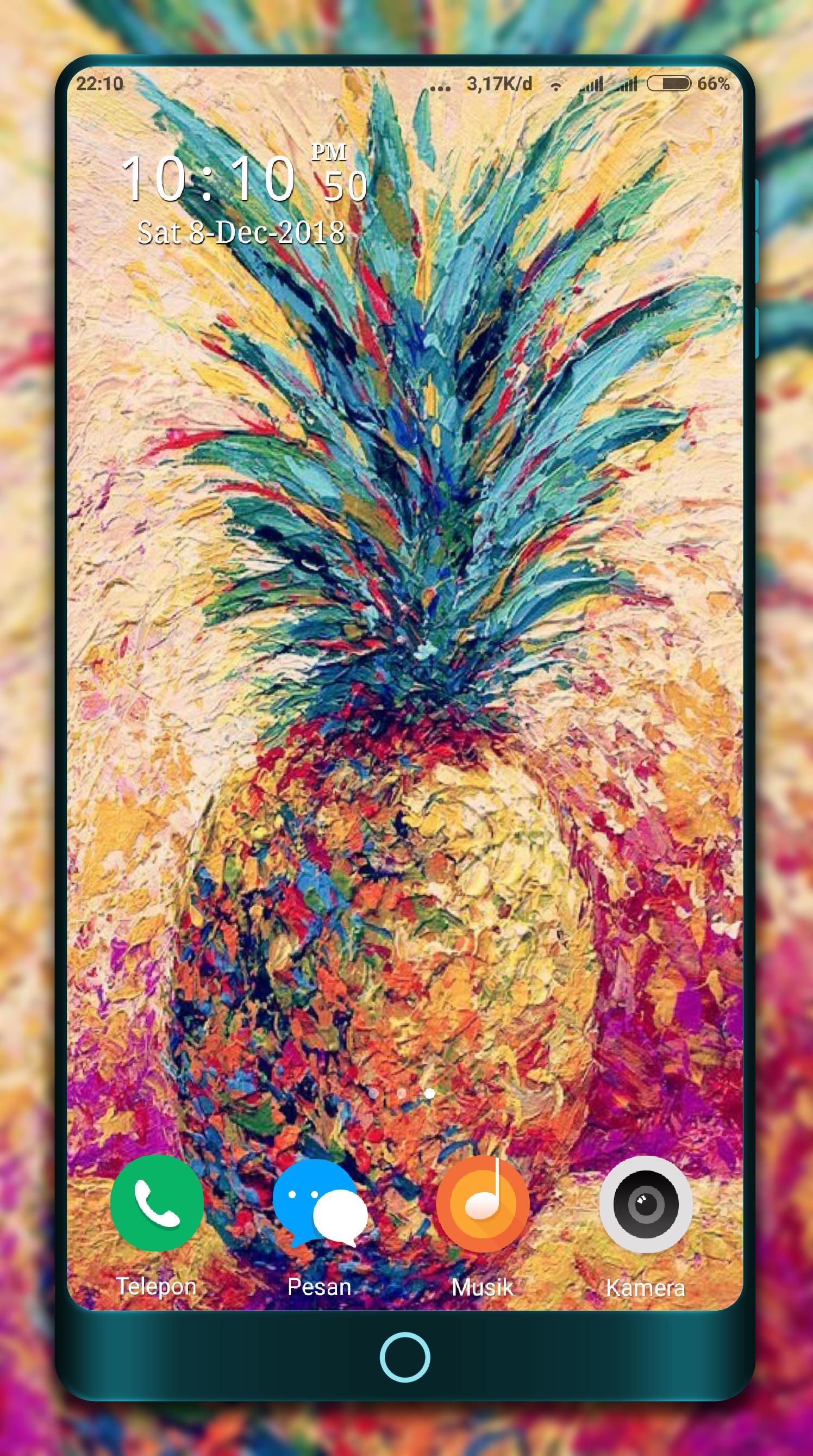 Ananas dipinto colorato, 1496x2677 Verticale, Telefono
