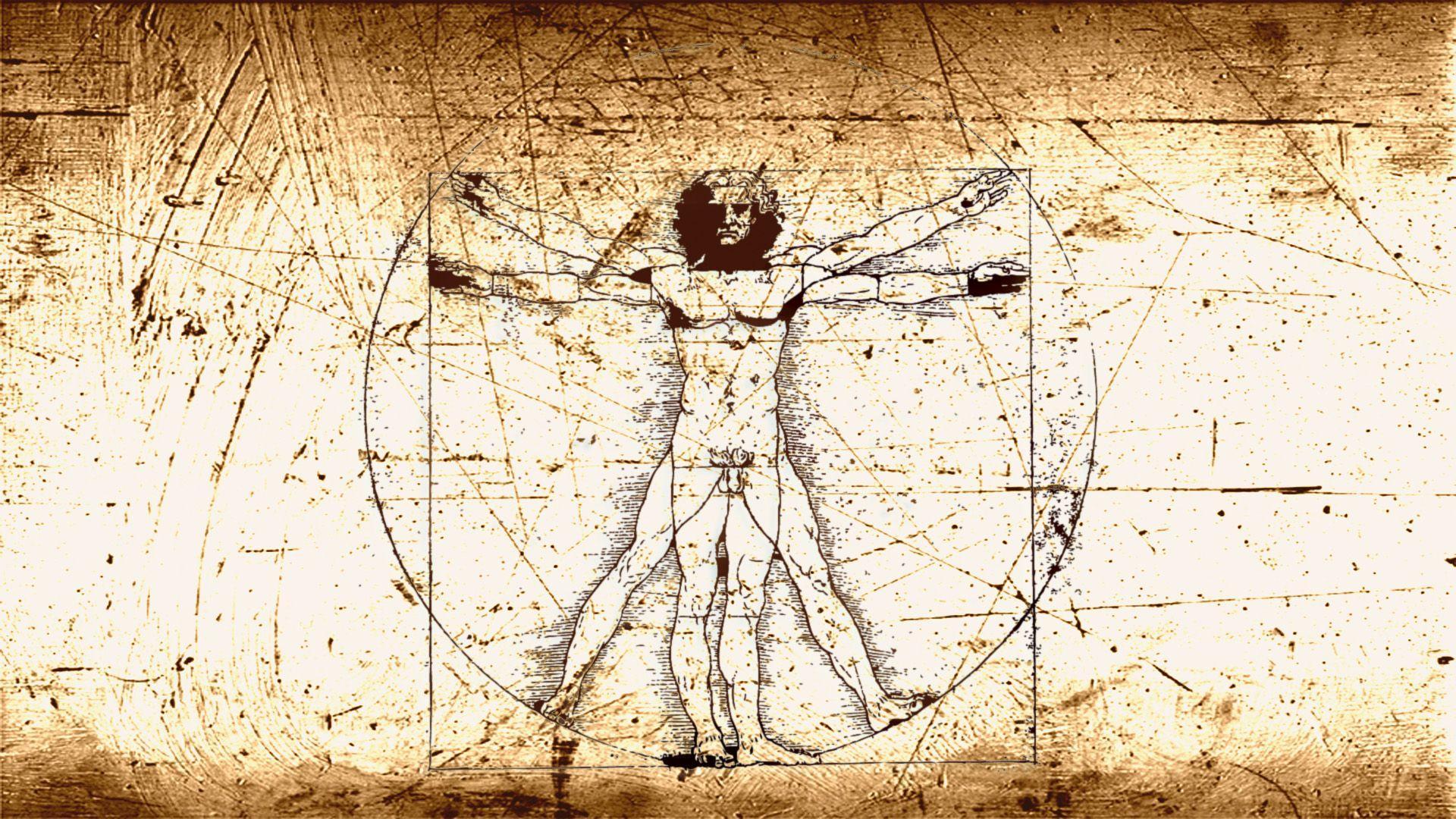 Uomo Vitruviano Leonardo da Vinci, 1920x1080 Full HD, Laptop