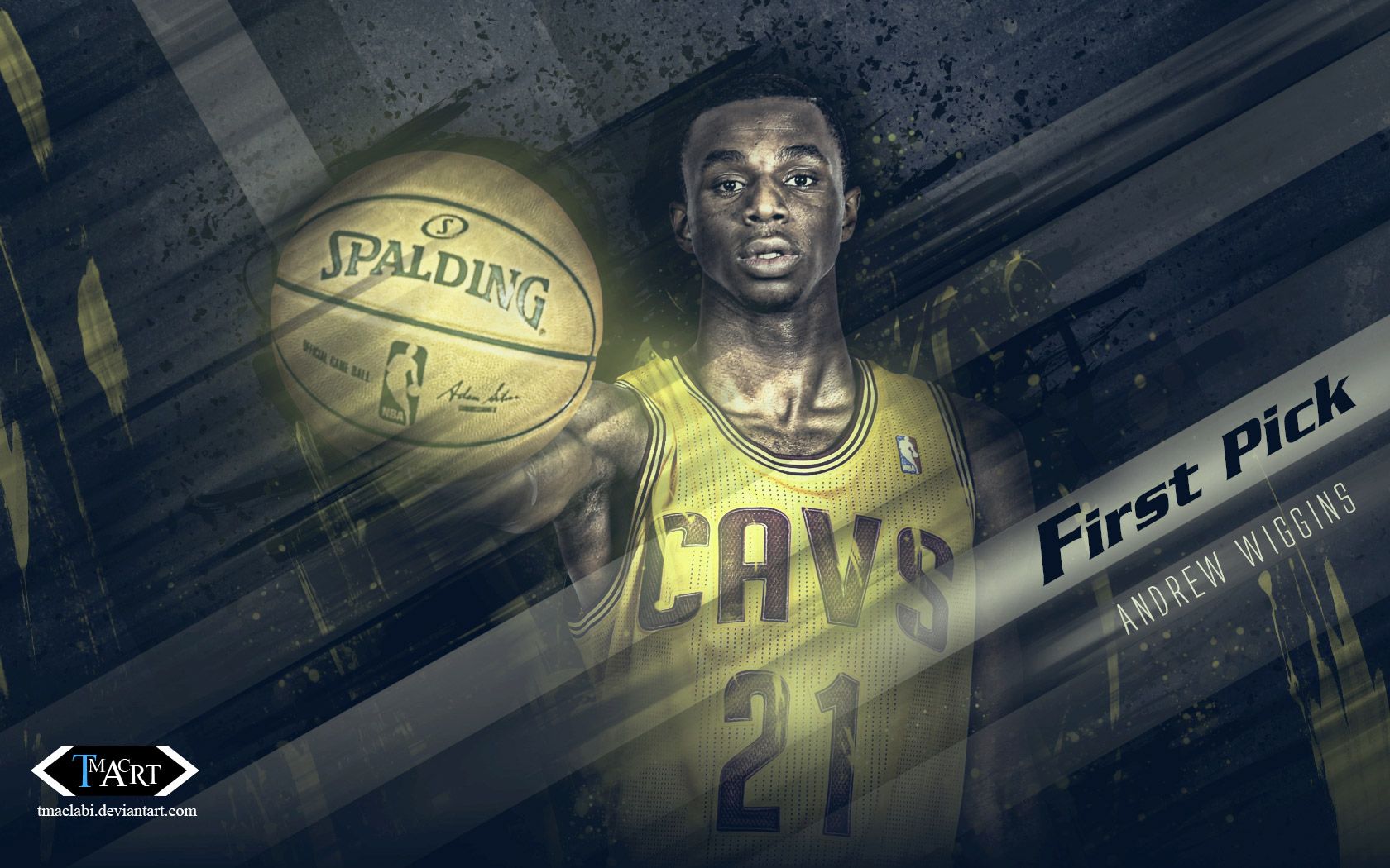 Andrew Wiggins Cavaliers basket, 1680x1050 900p, PC