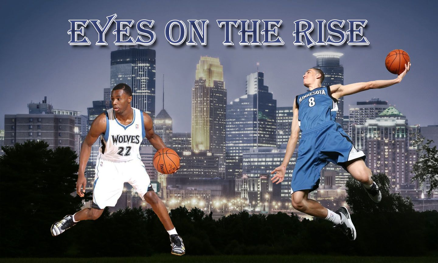 Giocatori basket Timberwolves città, 1440x864 HD, Desktop