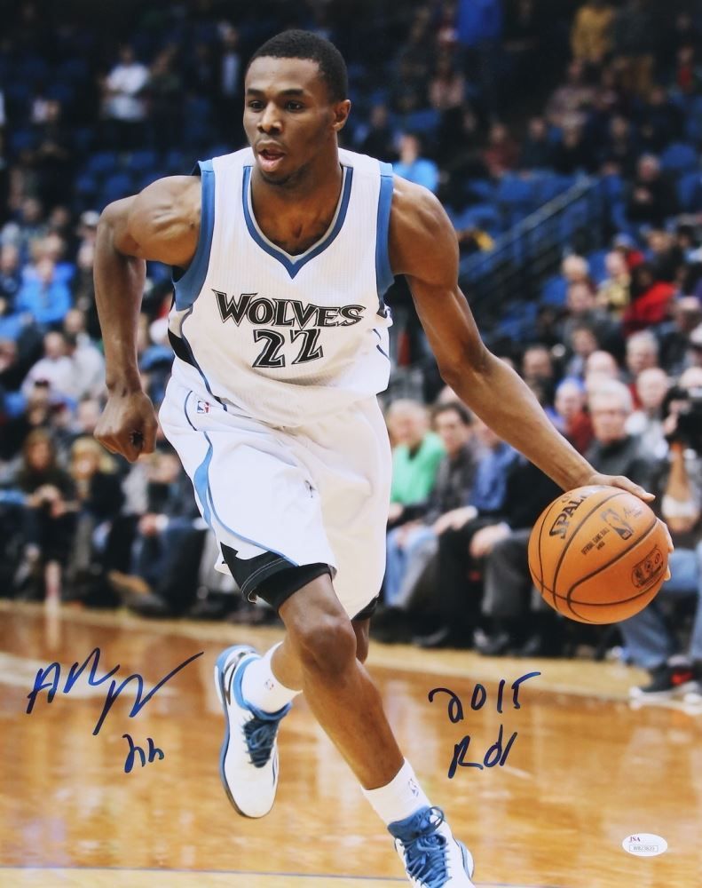 Andrew Wiggins Minnesota Timberwolves autografata, 791x1000 Verticale, Mobile