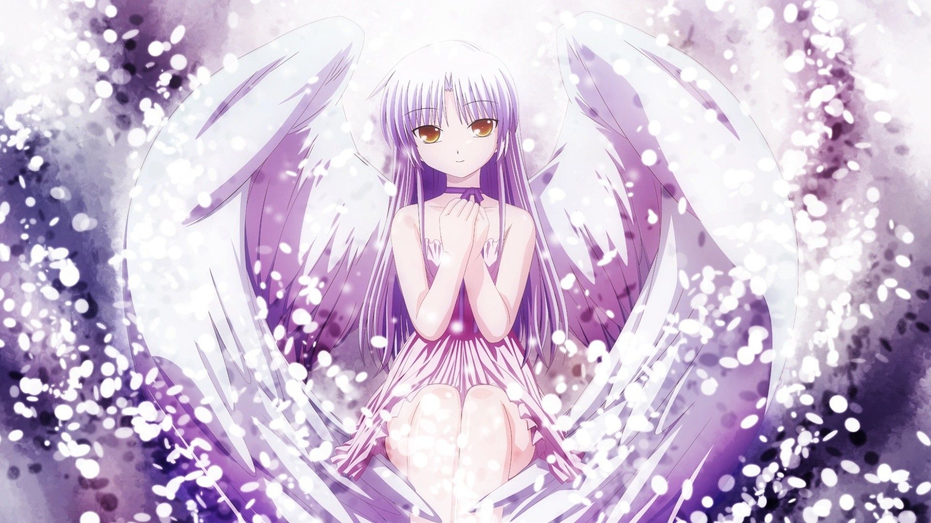 Ragazza angelo anime viola, 1920x1080 Full HD 1080p, PC Desktop