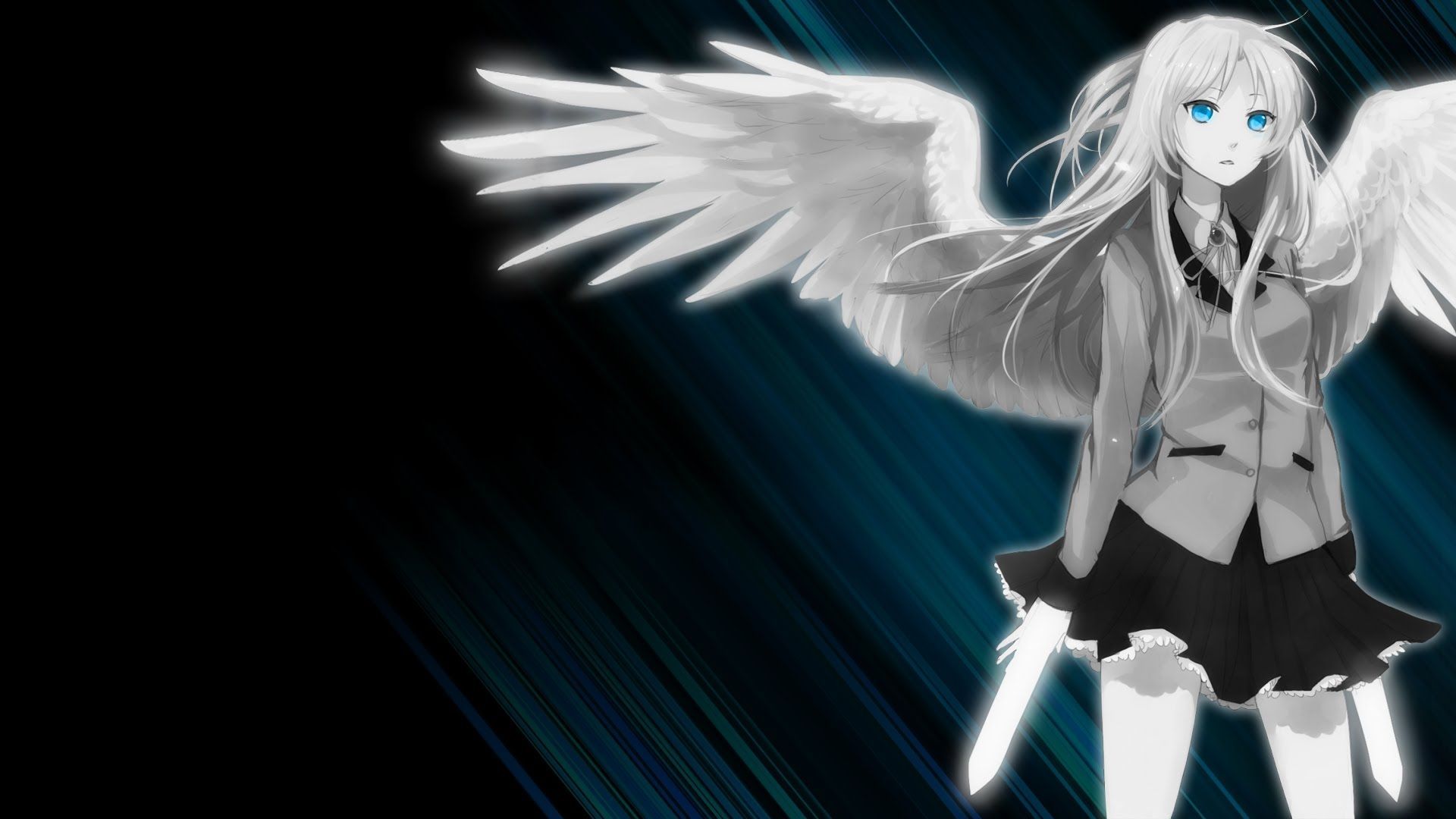 Ragazza anime angelo caduto, 1920x1080 Full HD, Desktop