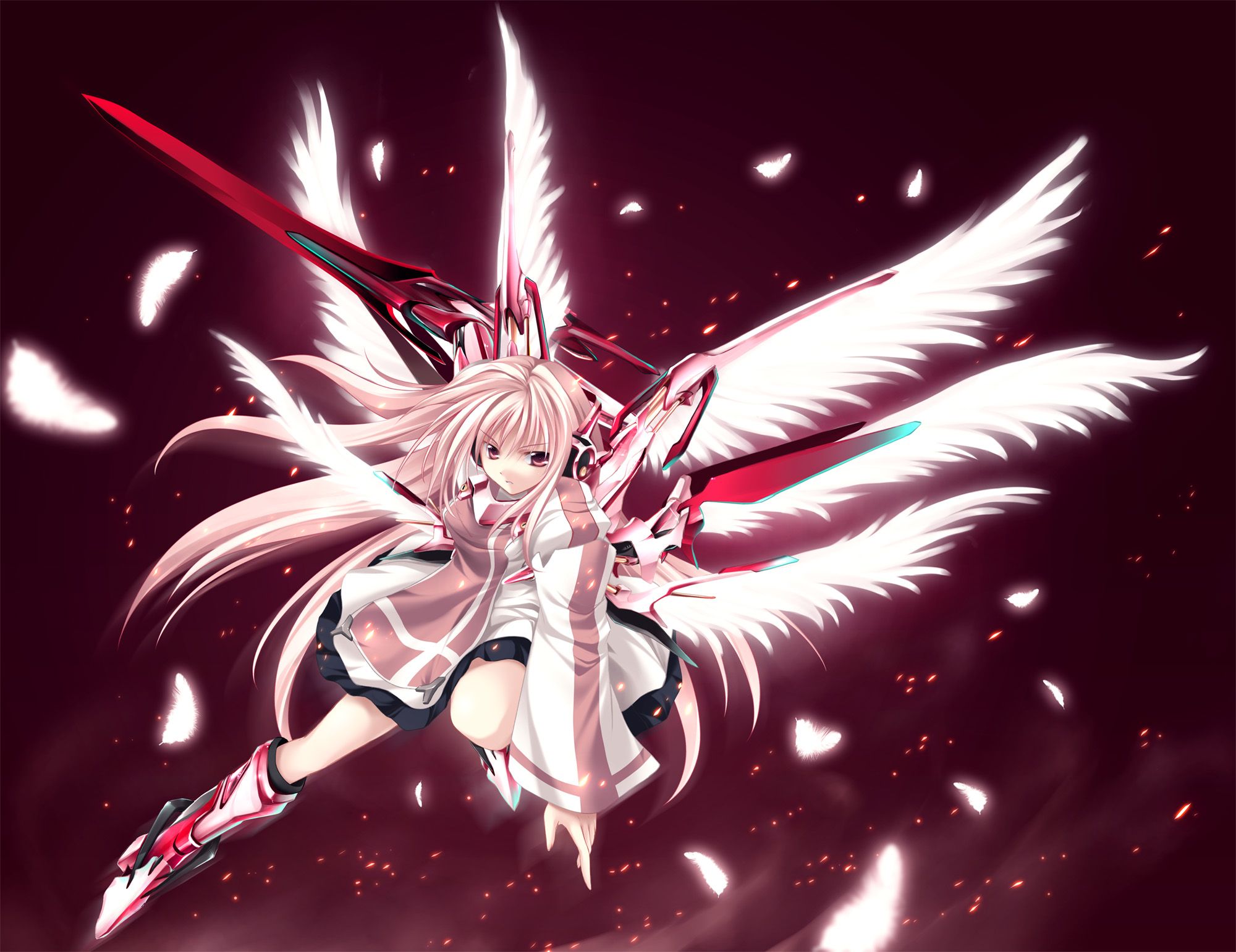 Ragazza anime con ali angelo, 2000x1541 2K, Laptop