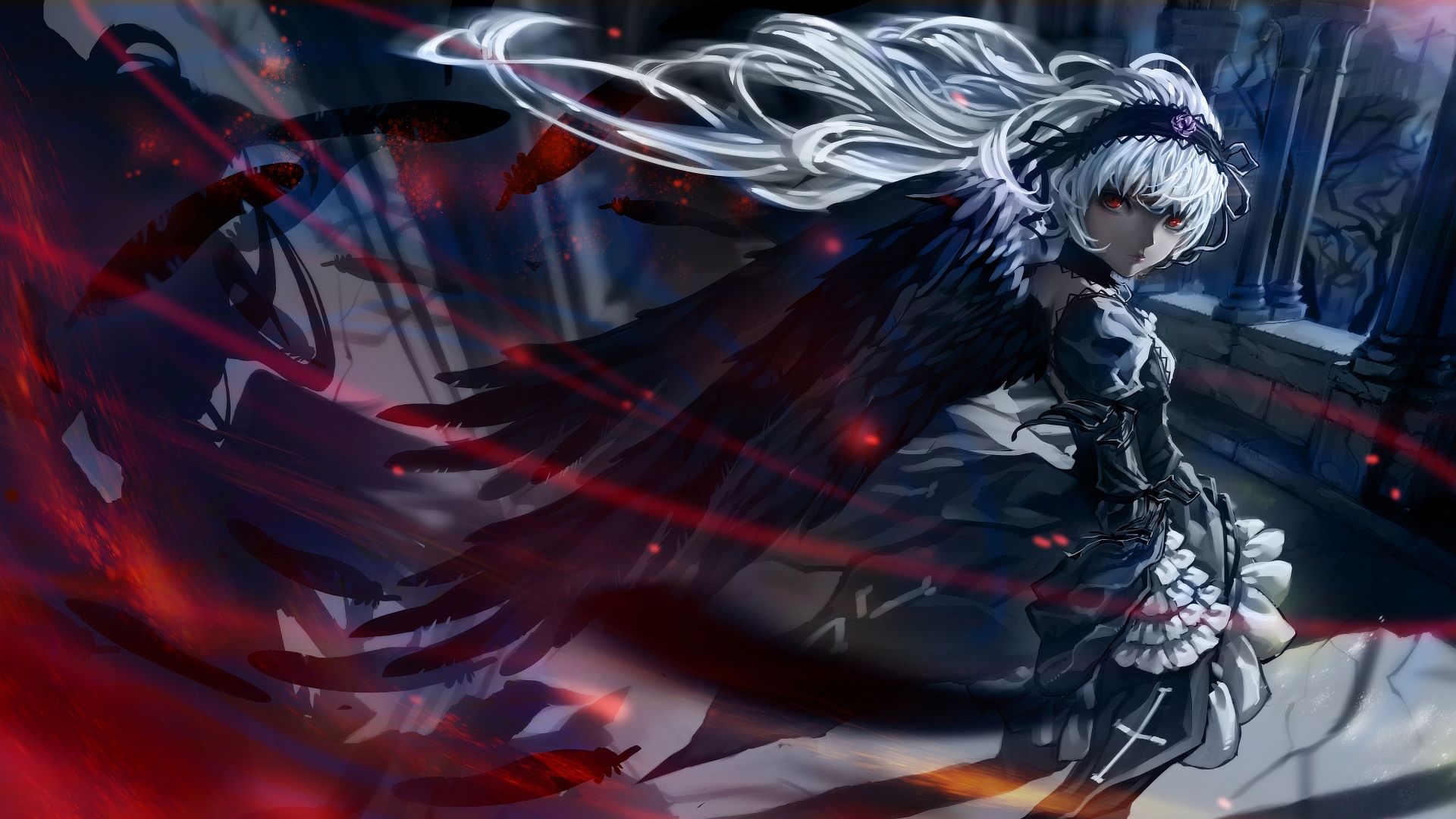 Ragazza anime angelo scuro, 1920x1080 Full HD 1080p, Desktop