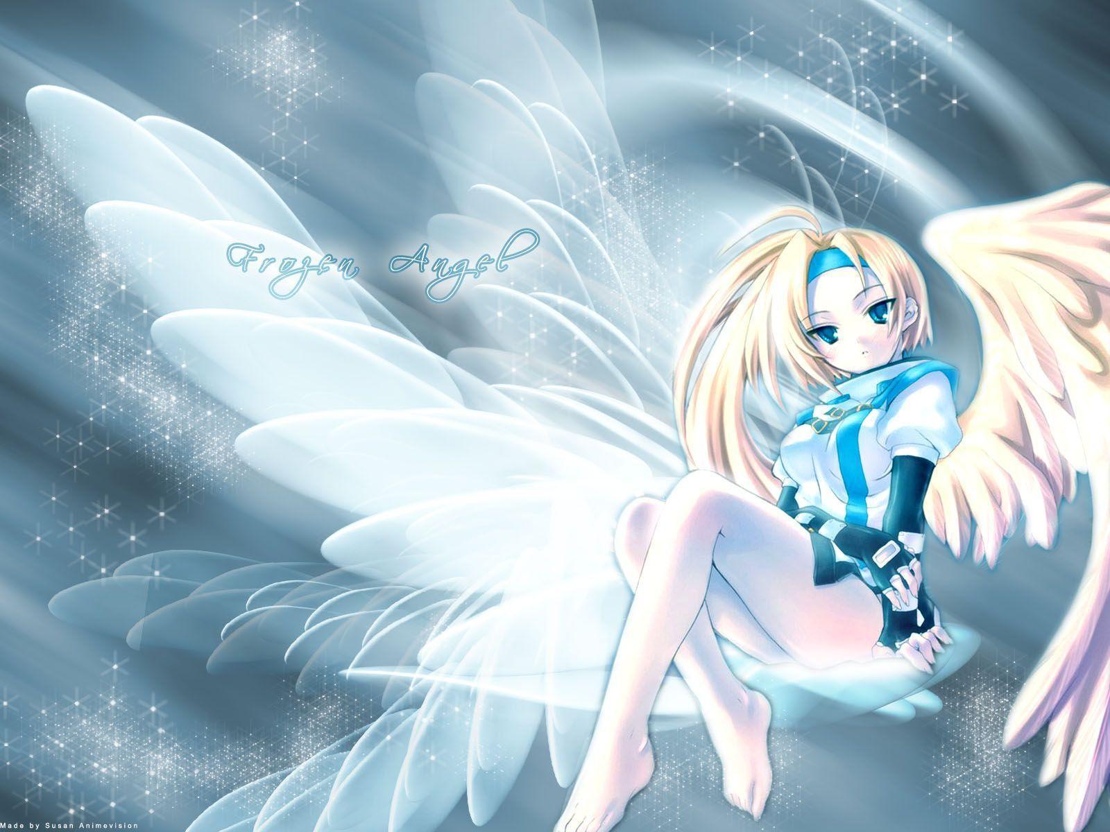 Angelo anime bionda ali bianche, 1600x1200 HD Ready, Desktop
