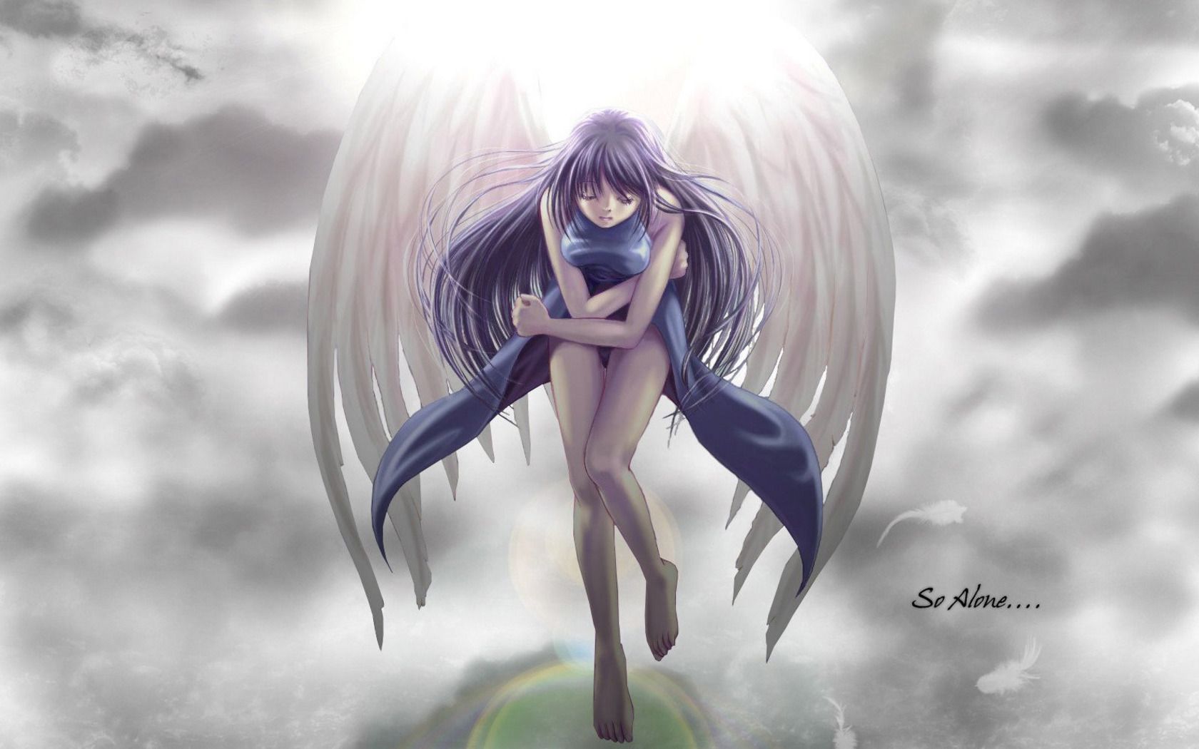 Angelo anime capelli viola, 1680x1050 HD Ready, Acer Nitro