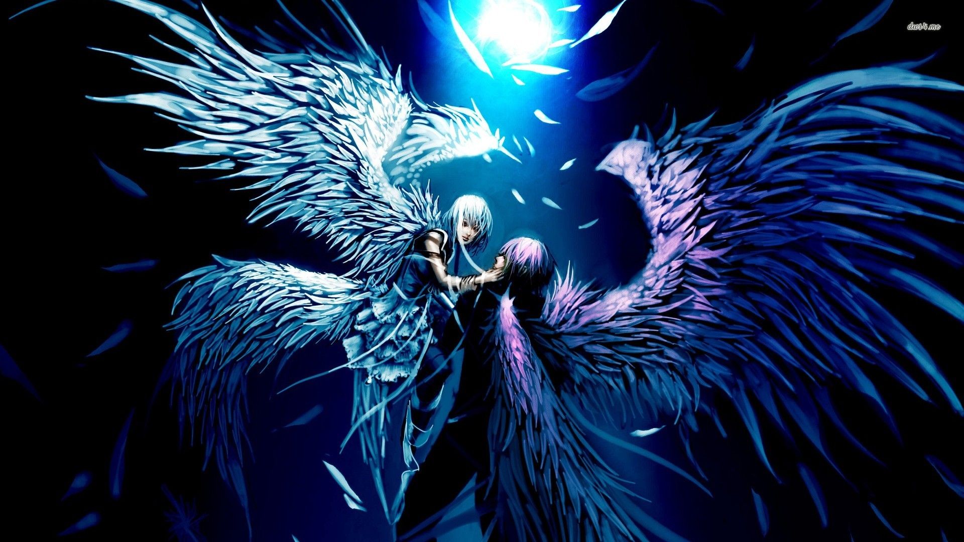 Angeli anime ali blu, 1920x1080 Full HD, Laptop