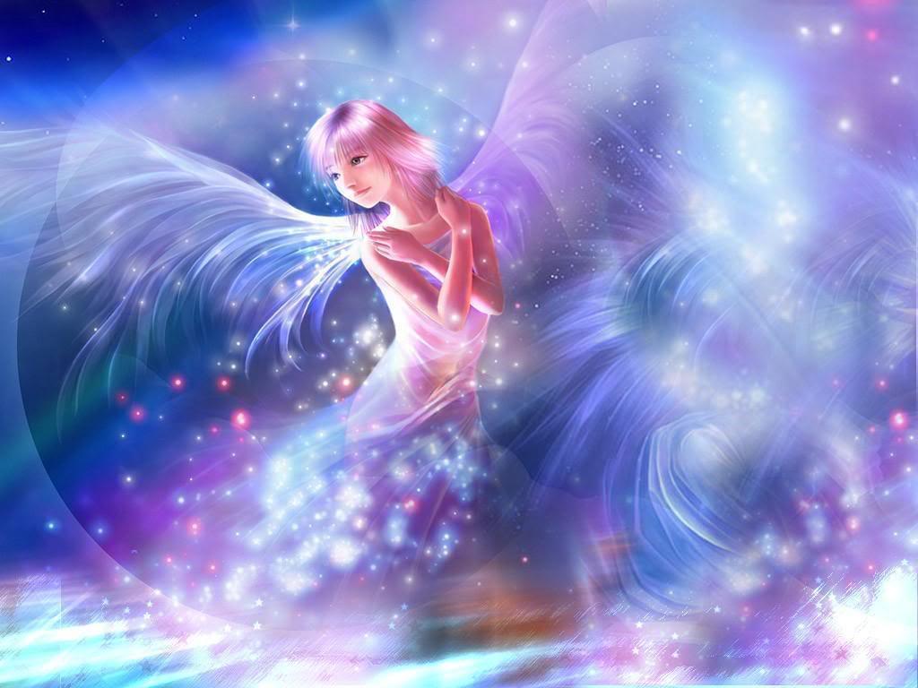 Angelo con ali luminose, 1024x768 HD, Desktop