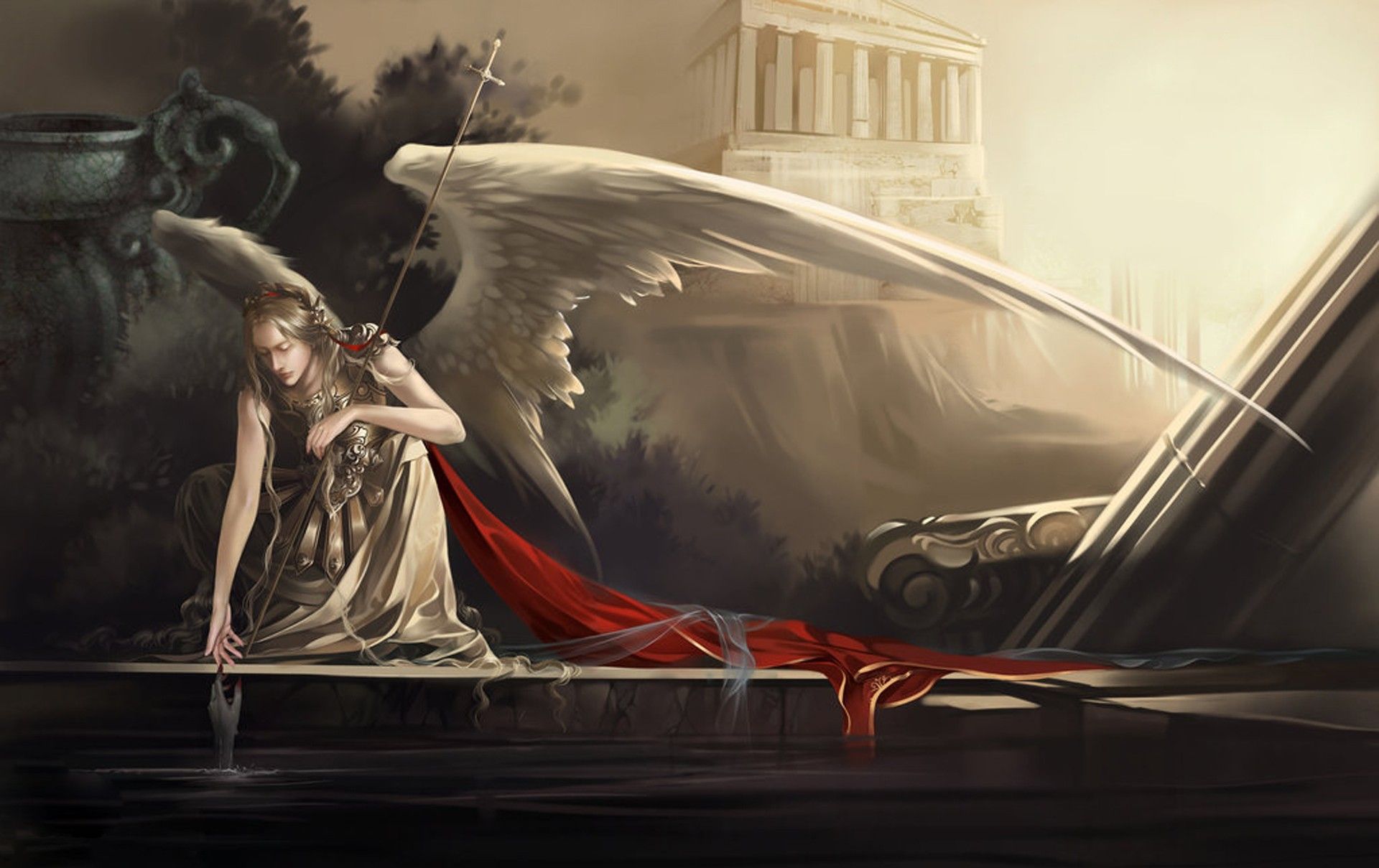Angelo caduto con spada, 1920x1209 WUXGA, PC