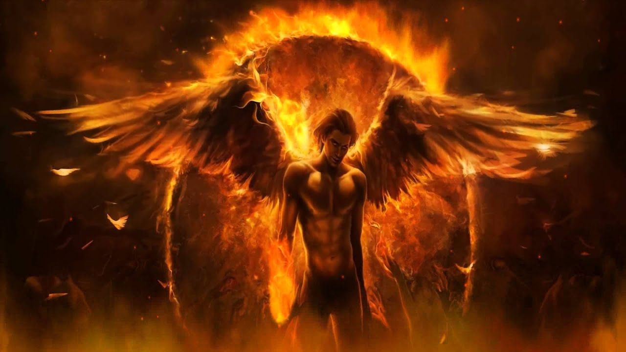 Angelo caduto in fiamme, 1280x720 720p, PC