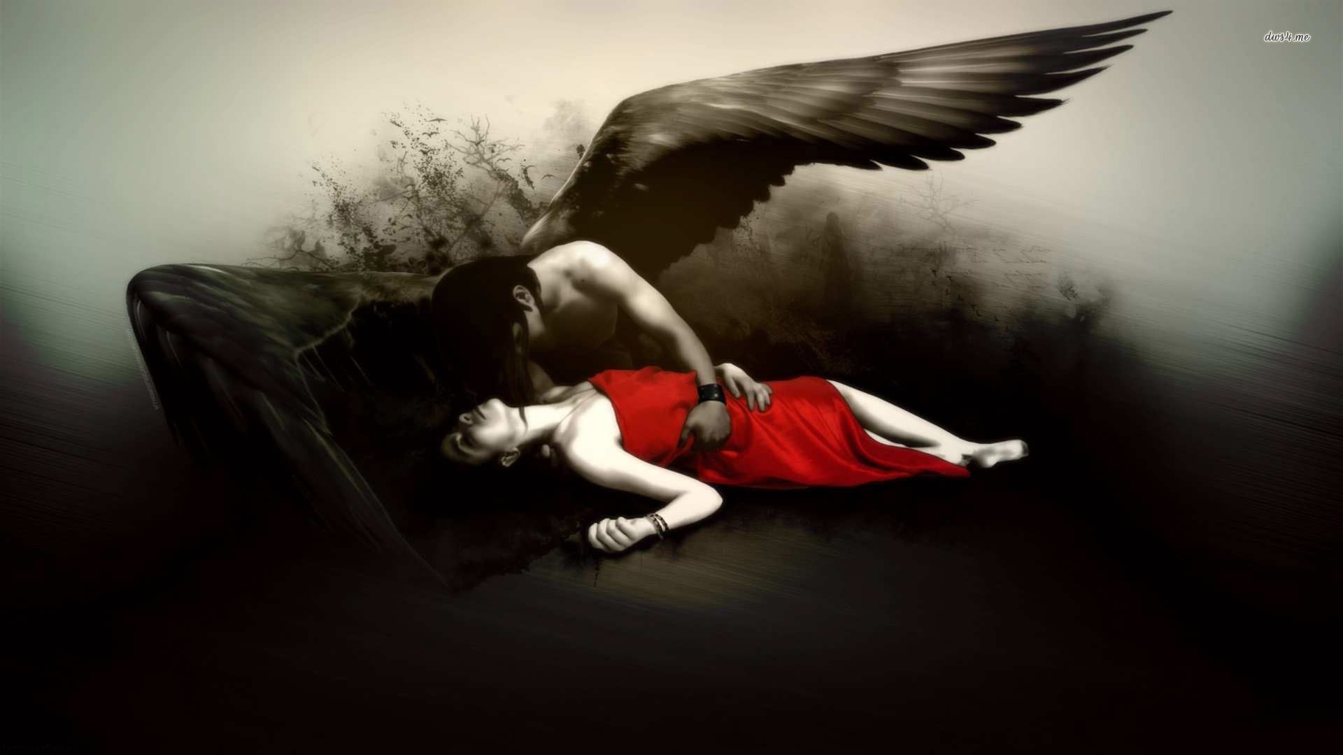 Angelo scuro su donna morta, 1920x1080 Full HD, PC Desktop