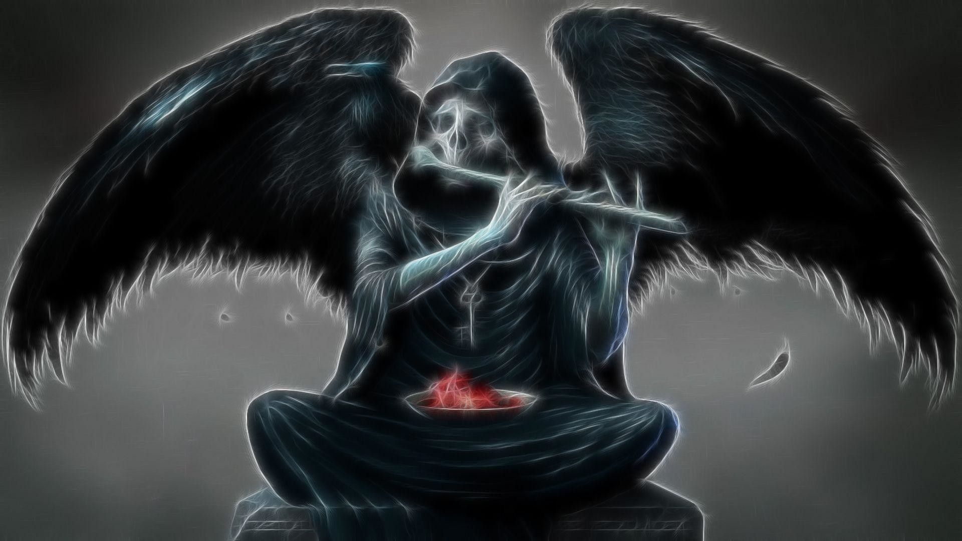 Angelo della morte alato scuro, 1920x1080 Full HD 1080p, PC Desktop
