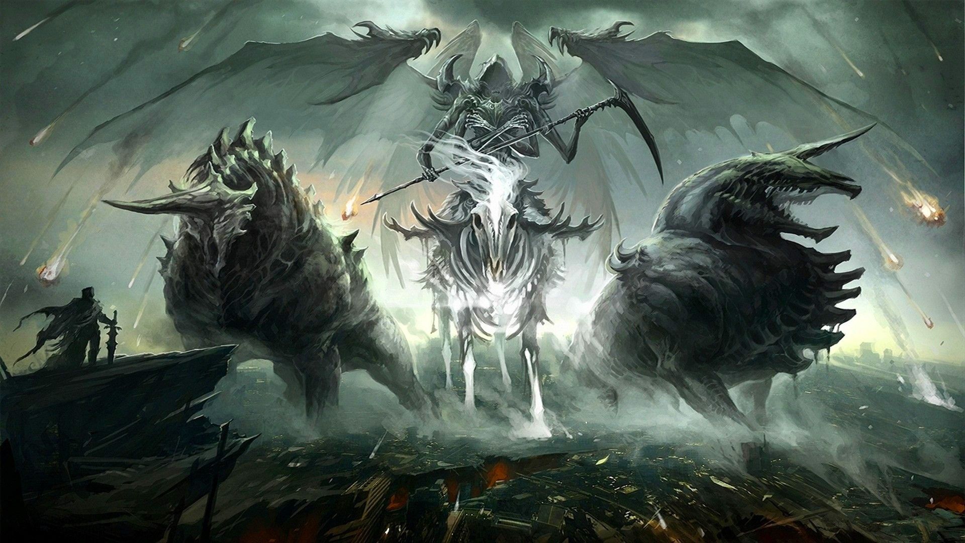 Cavaliere della Morte con mostri, 1920x1080 Full HD 1080p, PC Desktop