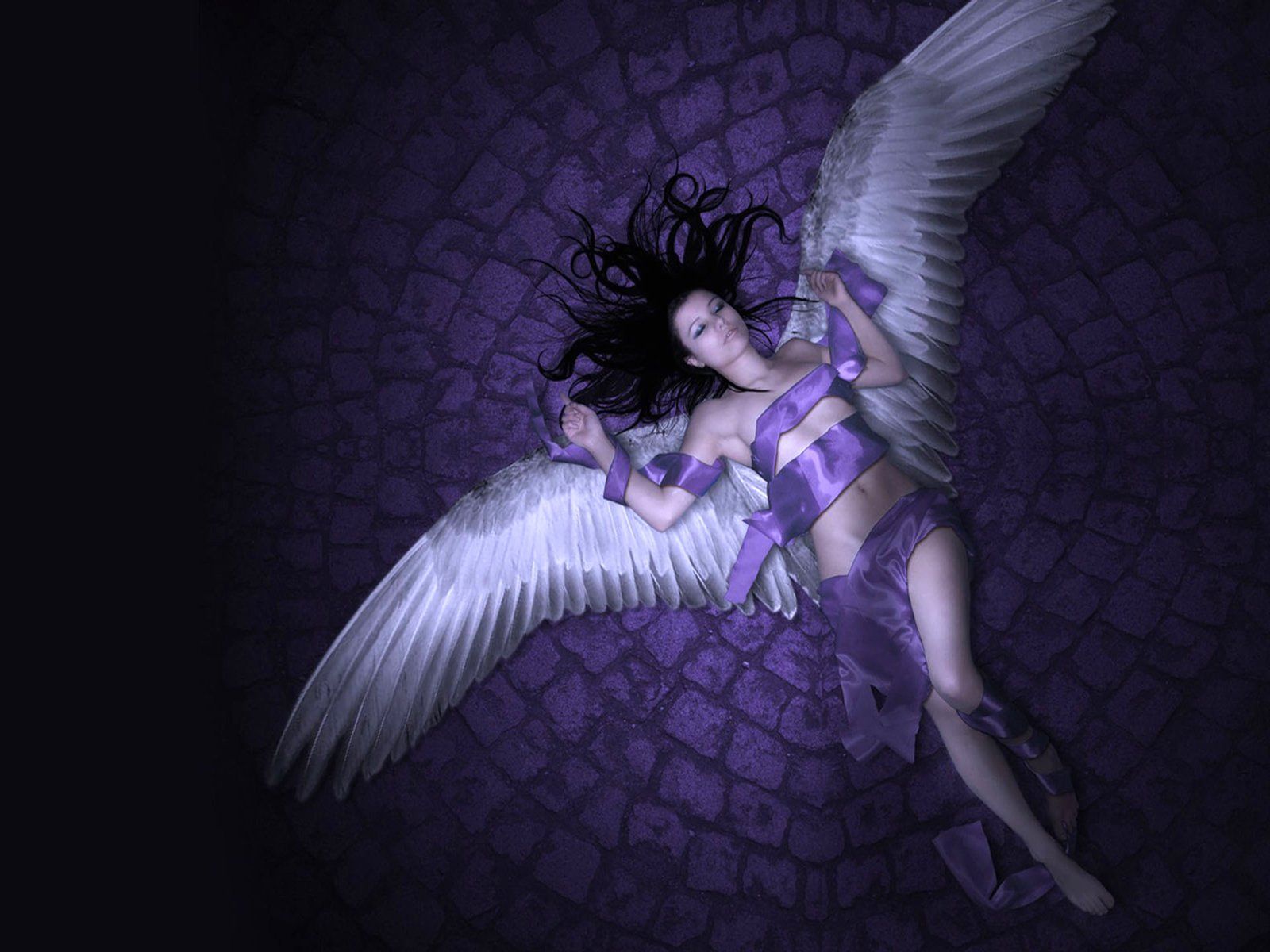 Angelo caduto ali viola, 1600x1200 HD Ready, Desktop
