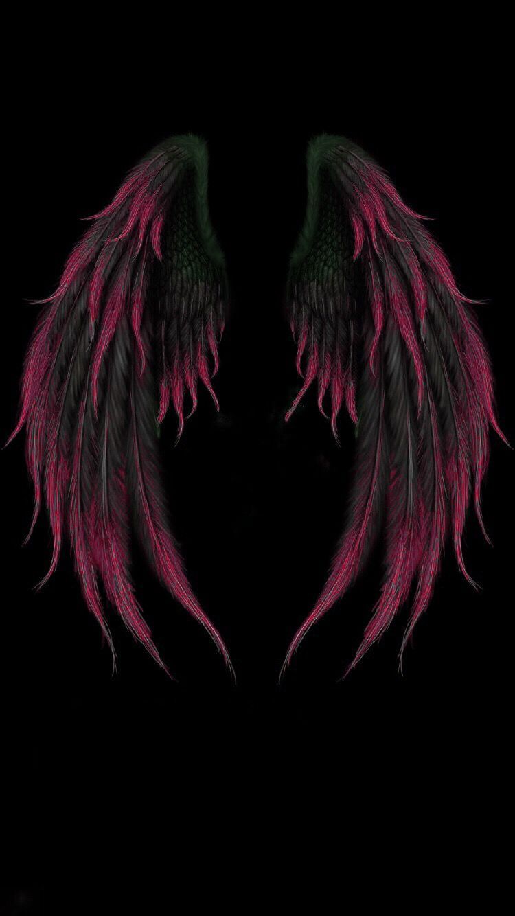 Ali angelo gotiche rosa nero, 750x1334 Verticale, iPhone