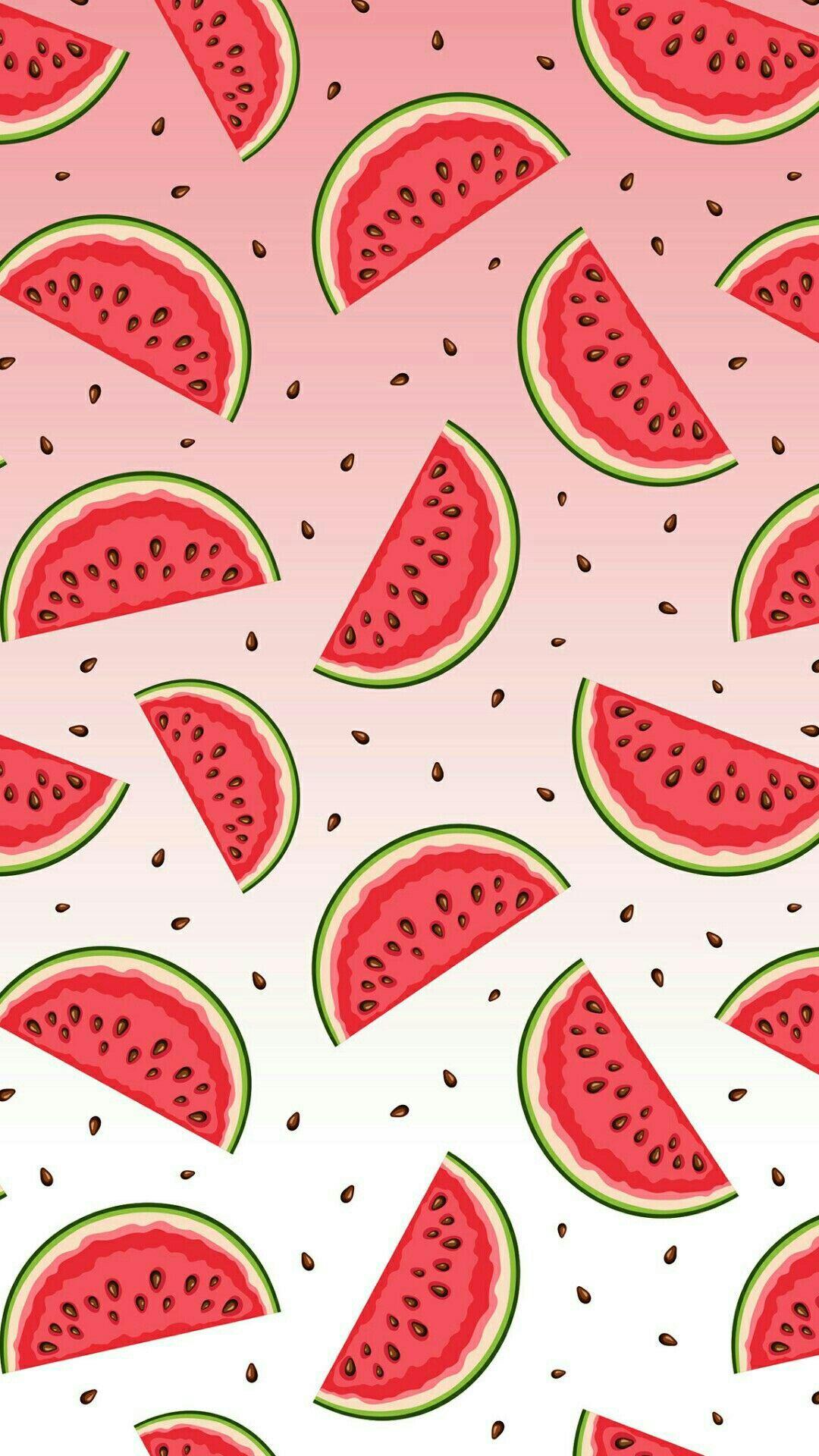 Fette di anguria kawaii, 1080x1920 Verticale, Telefono