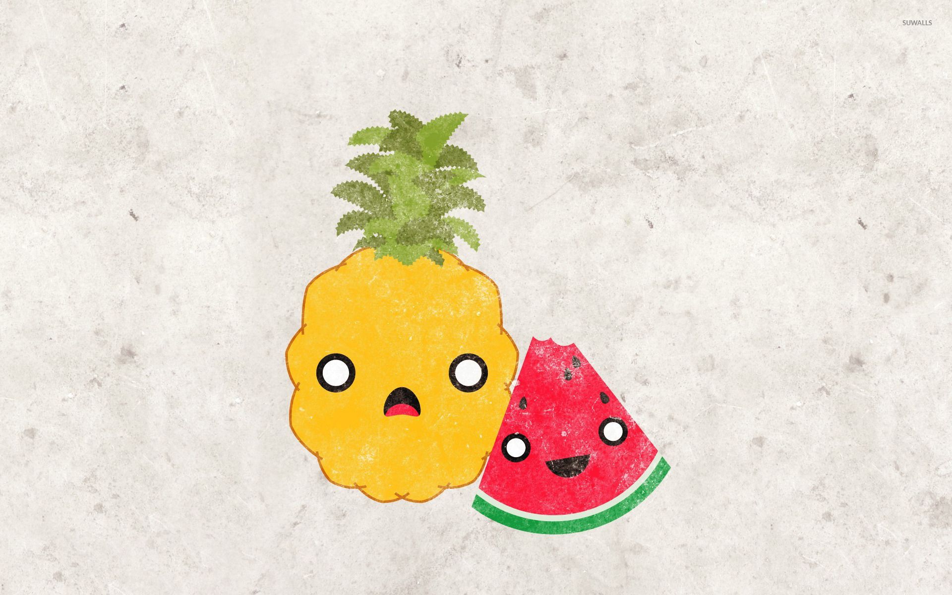 Ananas e anguria kawaii cartoon, 1920x1200 Full HD+ WUXGA, PC