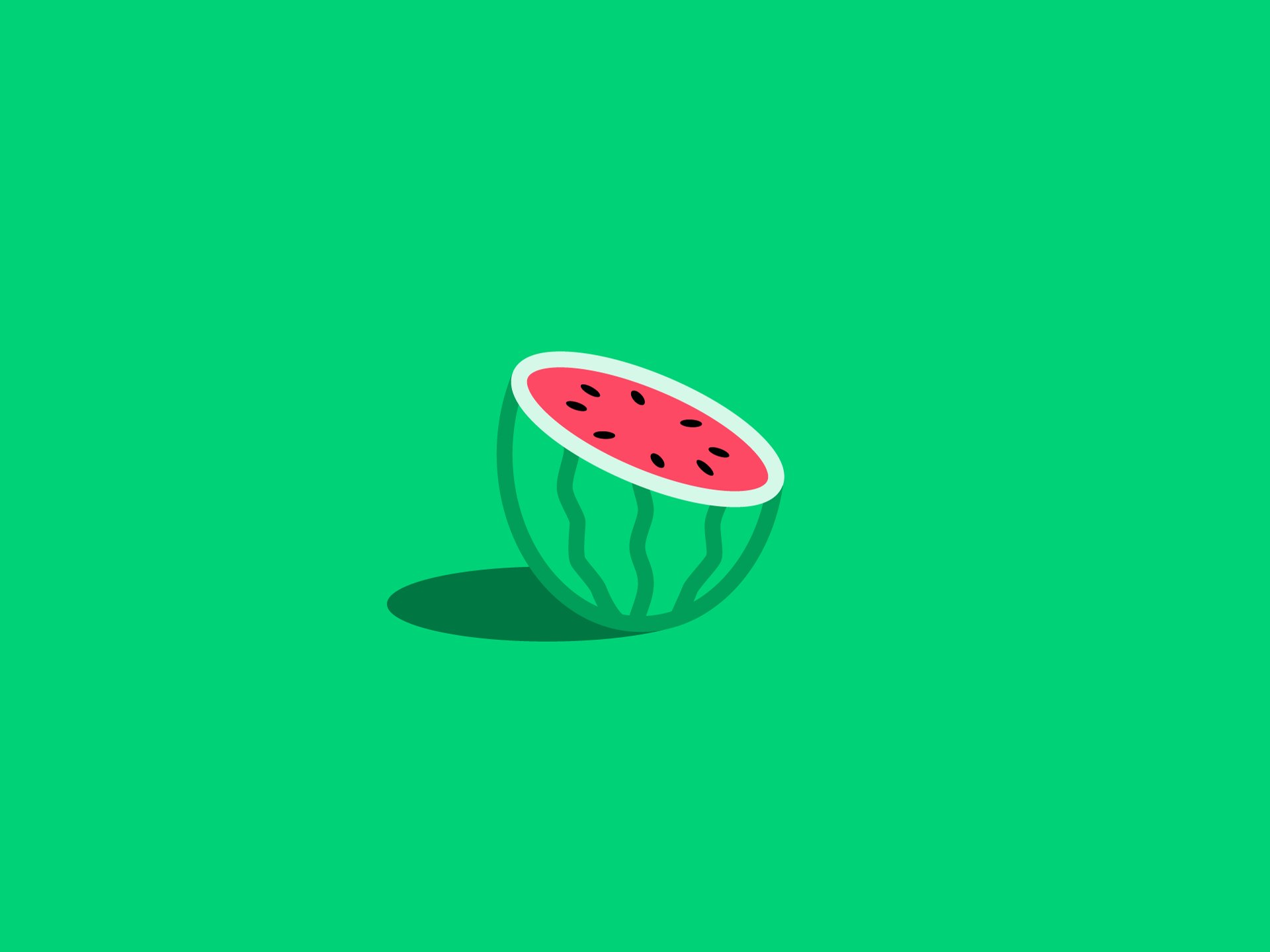 Anguria minimalista sfondo verde, 1920x1440 Full HD+ WUXGA, Desktop