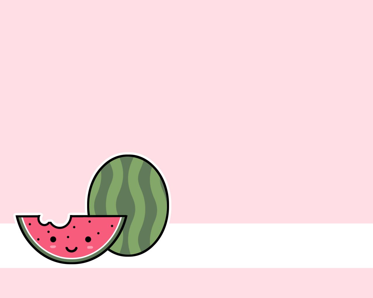 Anguria kawaii sfondo rosa, 1280x1024 720p, Laptop