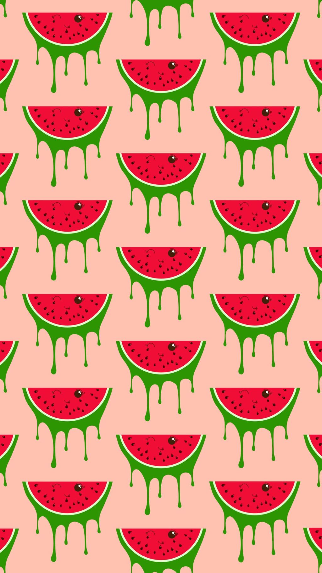 Angurie kawaii sfondo rosa, 1024x1821 Verticale, Telefono