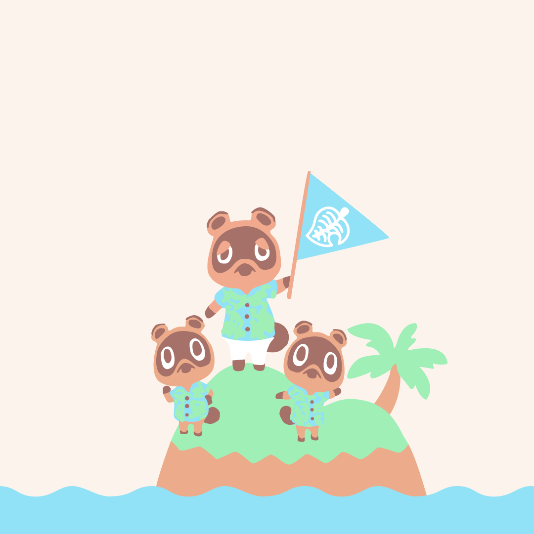 Tom Nook e nipoti, Animal Crossing, 1080x1081 Full HD Verticale, Smartphone