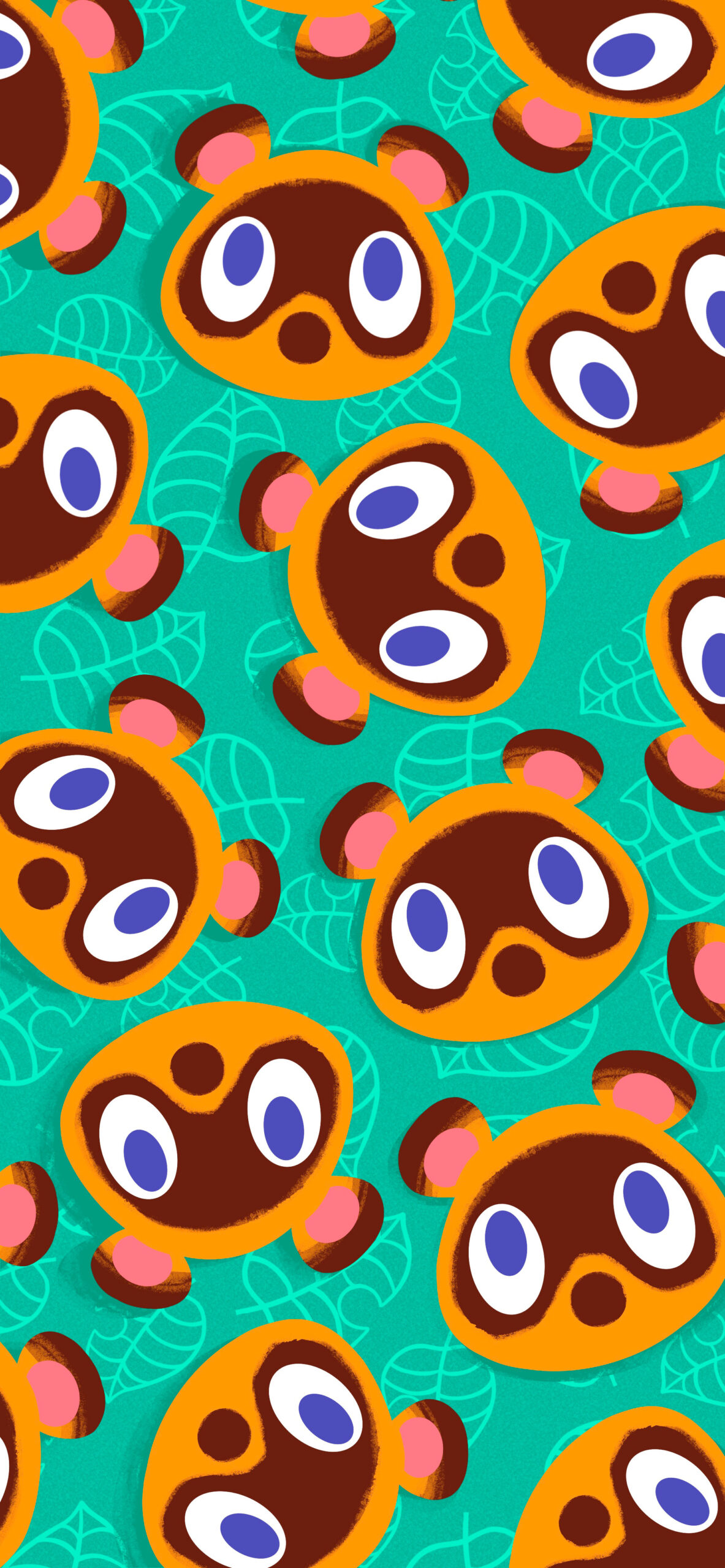 Tom Nook Animal Crossing pattern, 1183x2560 Full HD Verticale, iPhone