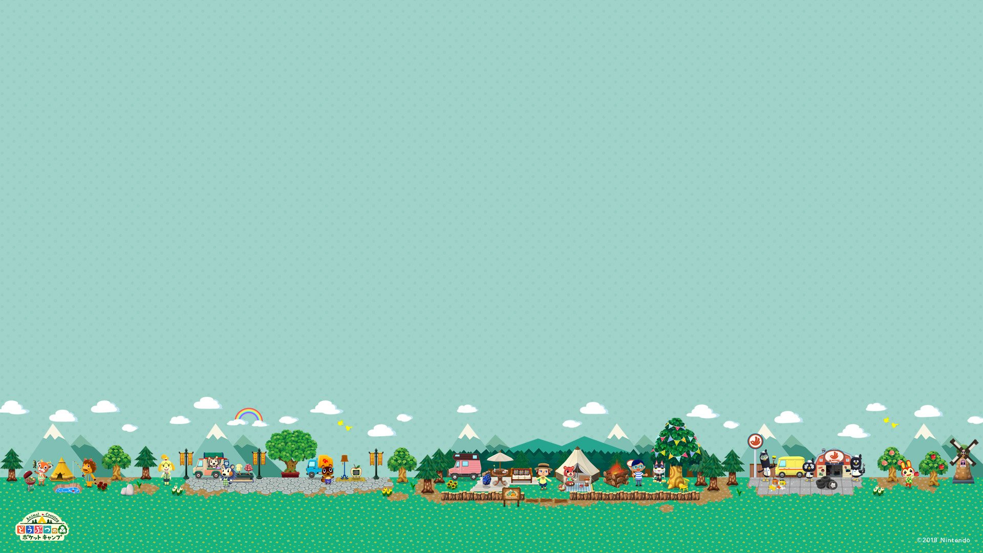 Animal Crossing personaggi pattern, 1280x800 720p, PC