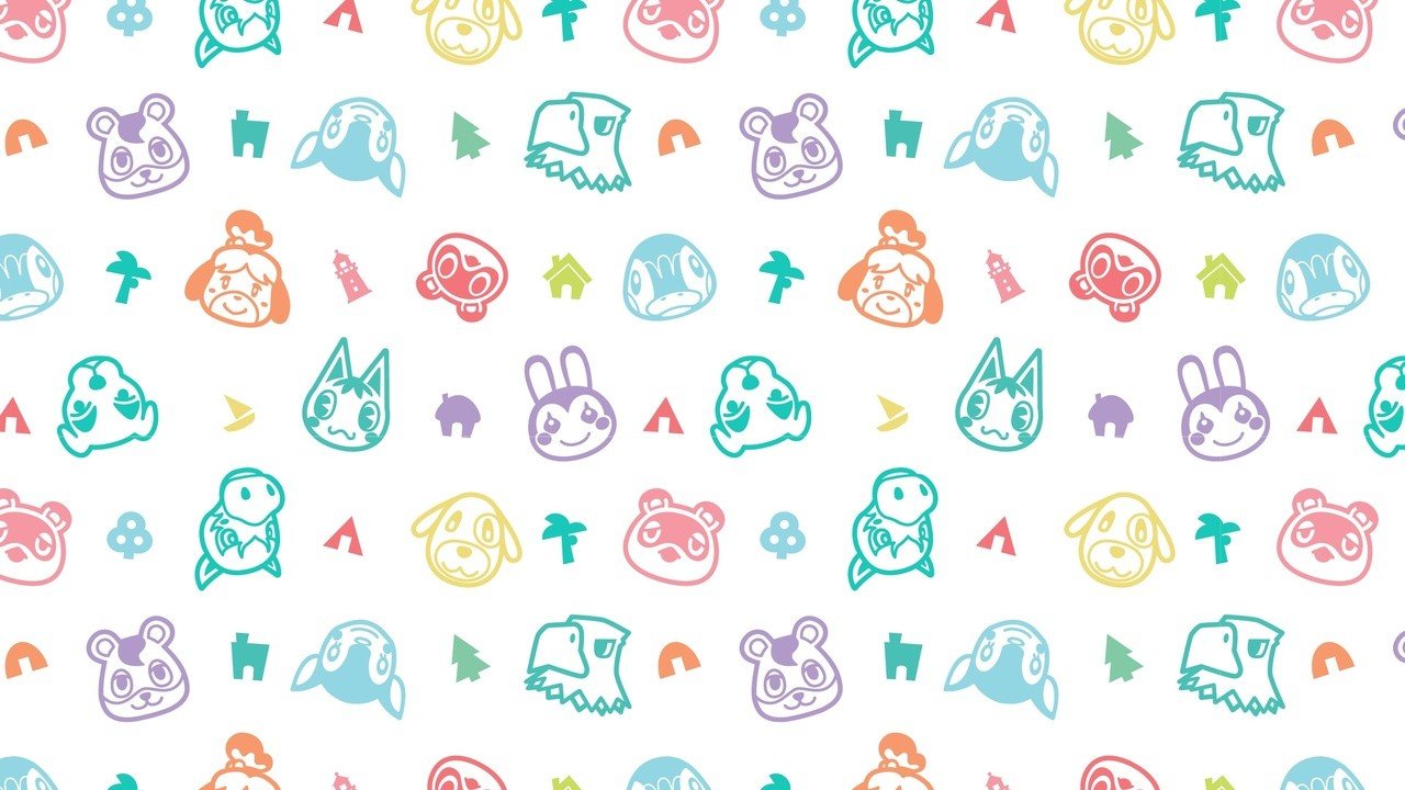 Icone personaggi Animal Crossing colorate, 1280x720 720p, iMac