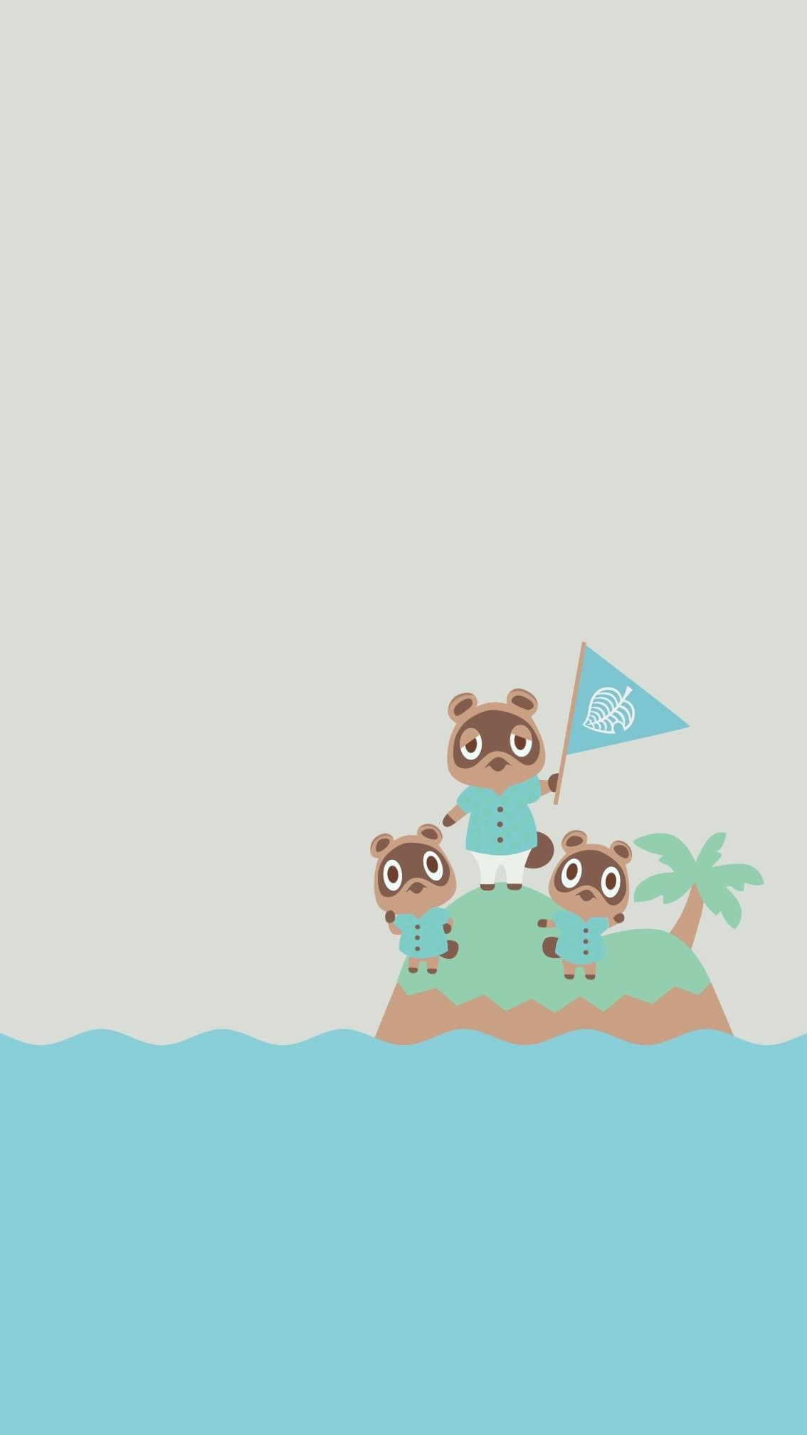 Tanuki Animal Crossing su isola, 1134x2016 Verticale, Mobile