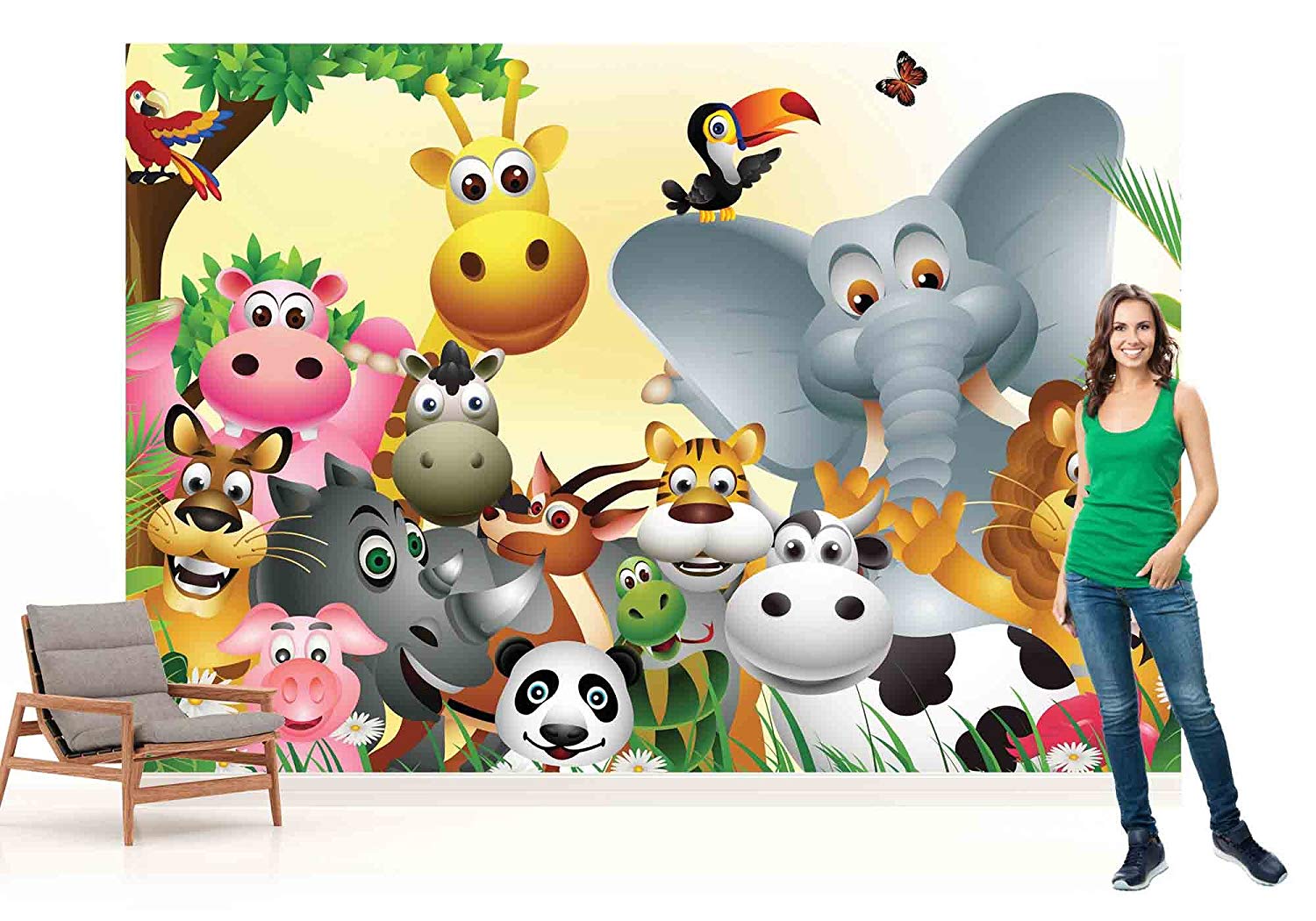 Animali cartoon foresta cameretta, 1000x800 HD, PC
